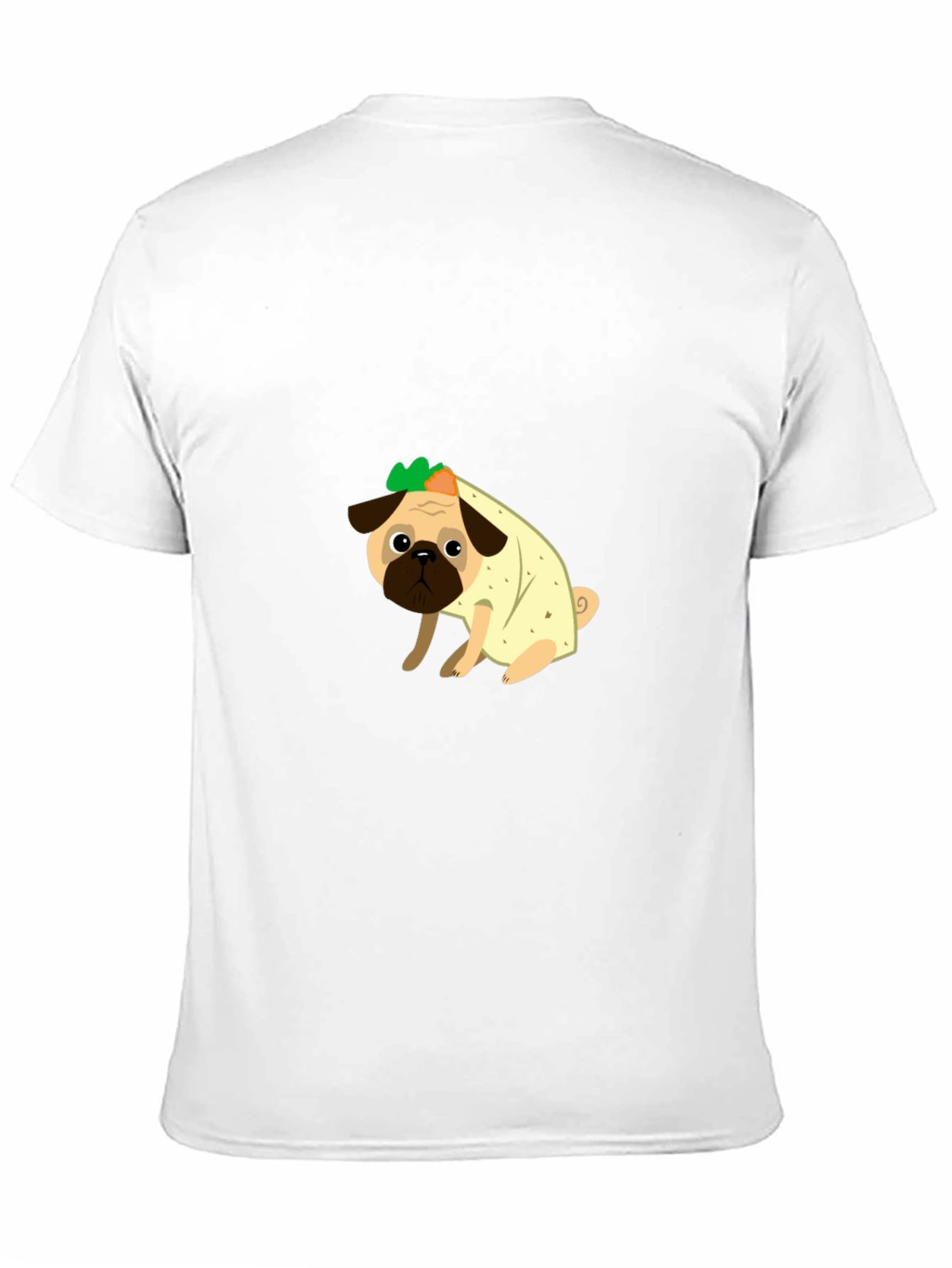 Pug Burrito T-Shirt - Cute Novelty Tee