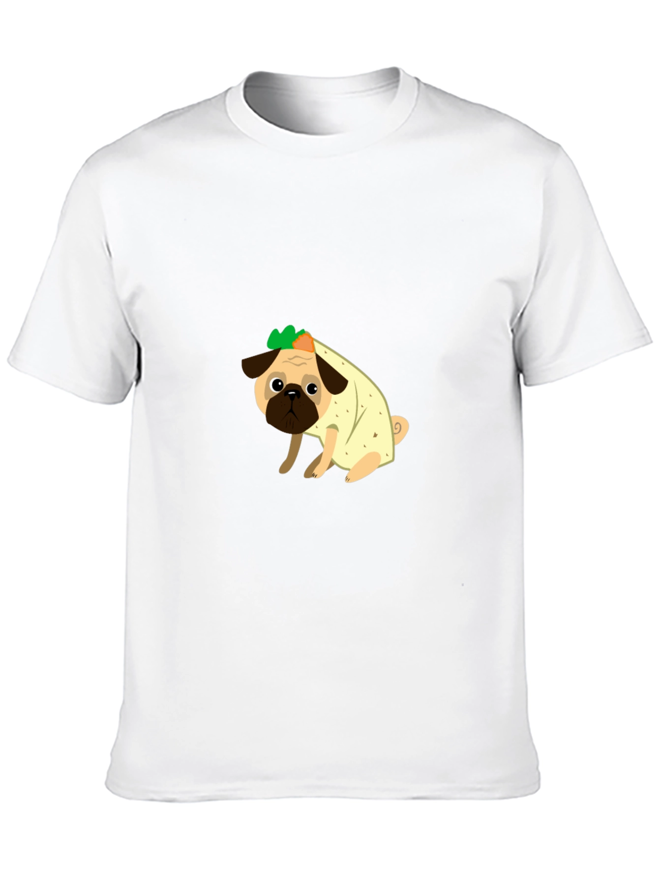 Pug Burrito T-Shirt - Cute Novelty Tee
