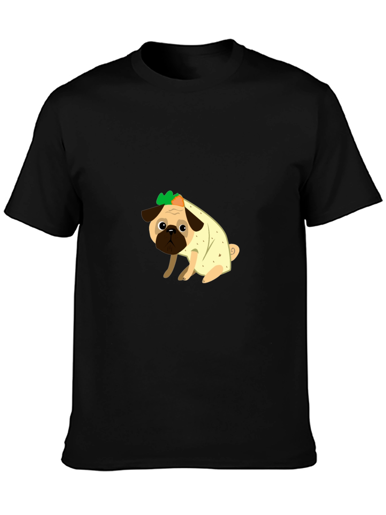Pug Burrito T-Shirt - Cute Novelty Tee