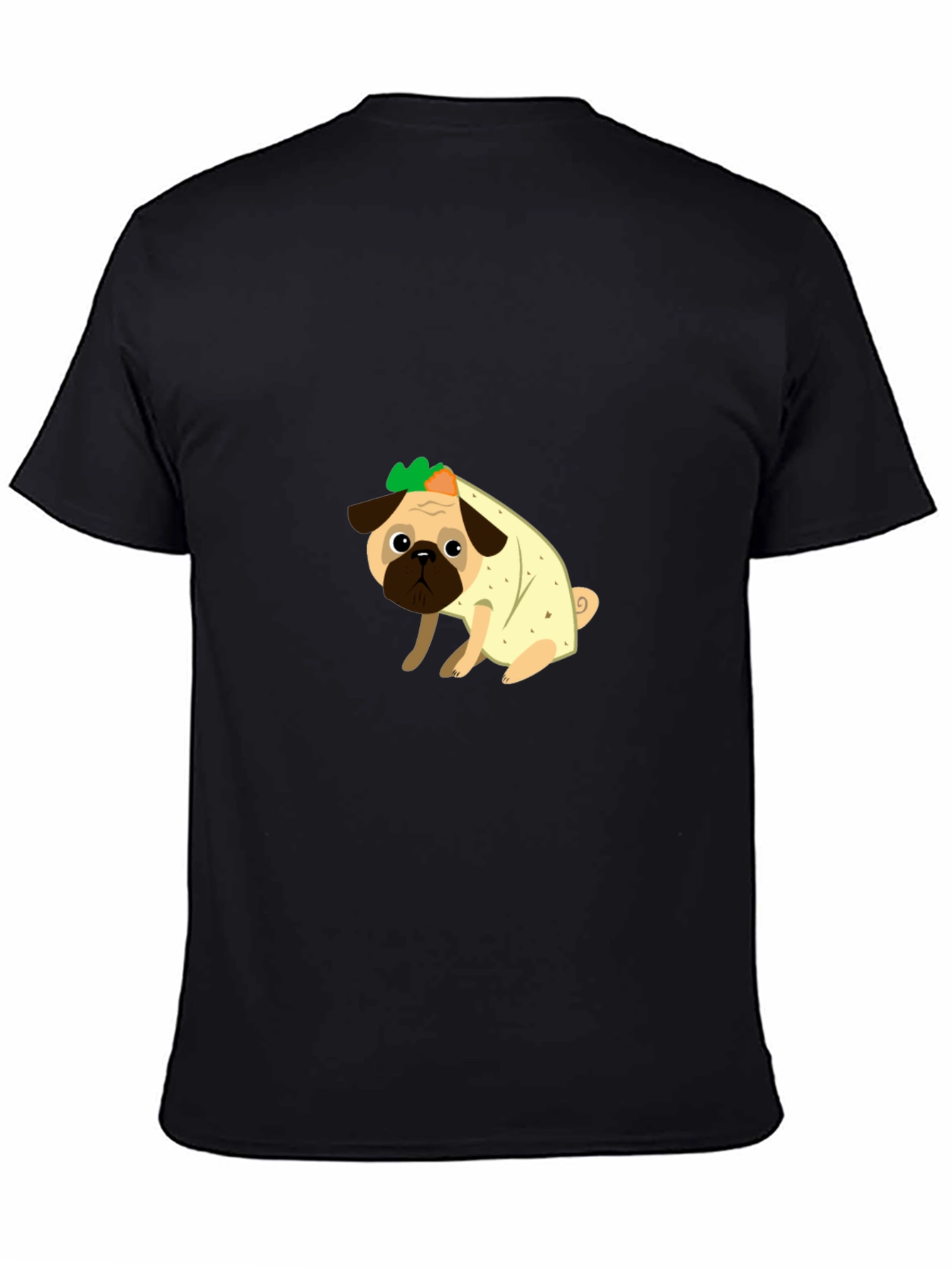Pug Burrito T-Shirt - Cute Novelty Tee