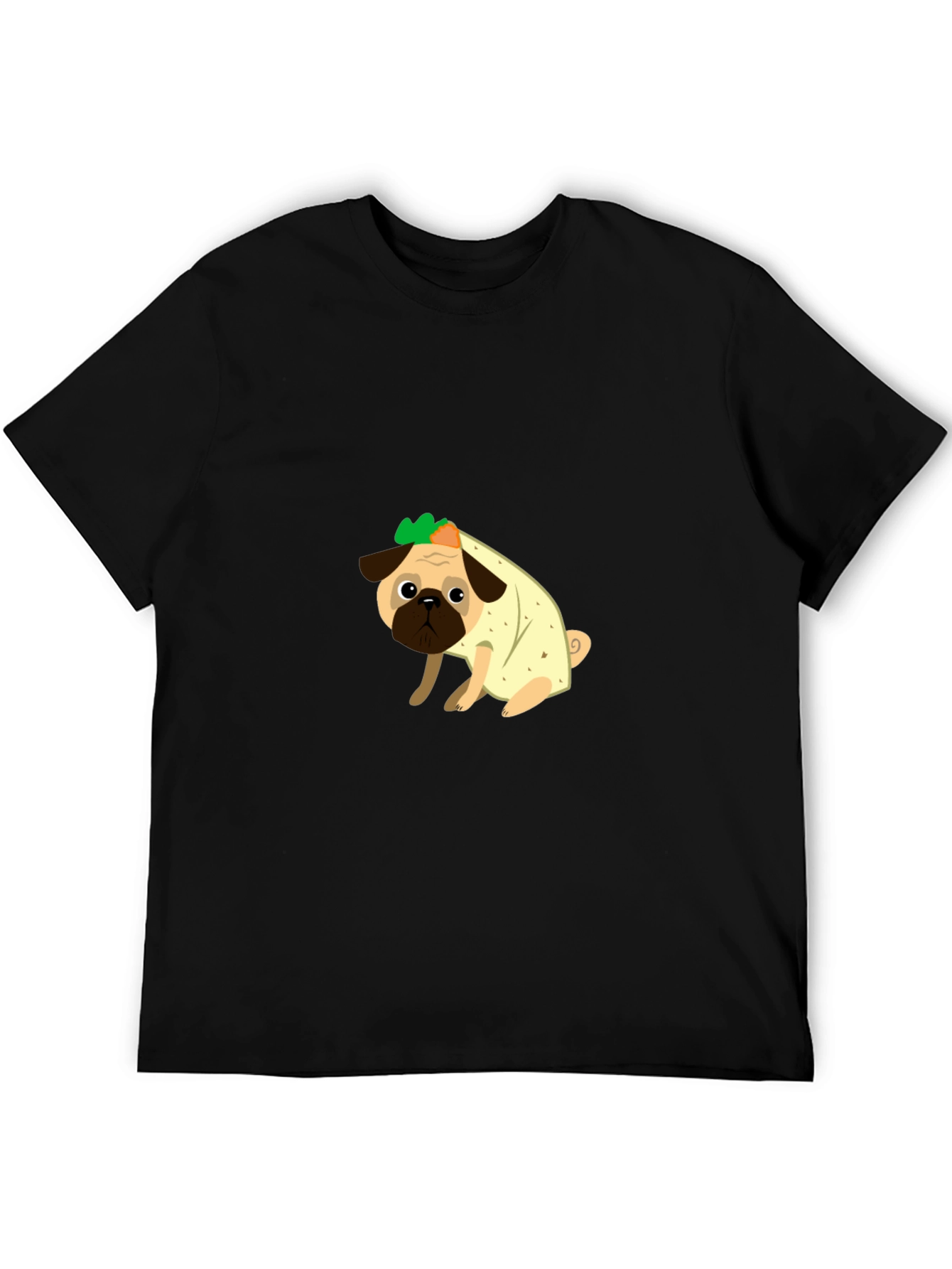 Pug Burrito T-Shirt - Cute Novelty Tee