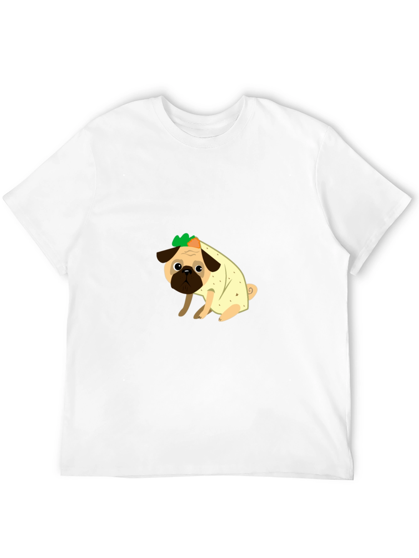 Pug Burrito T-Shirt - Cute Novelty Tee
