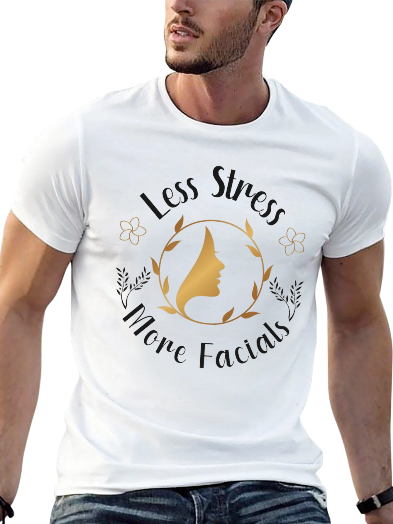 Less Stress More Facials Graphic T-Shirt