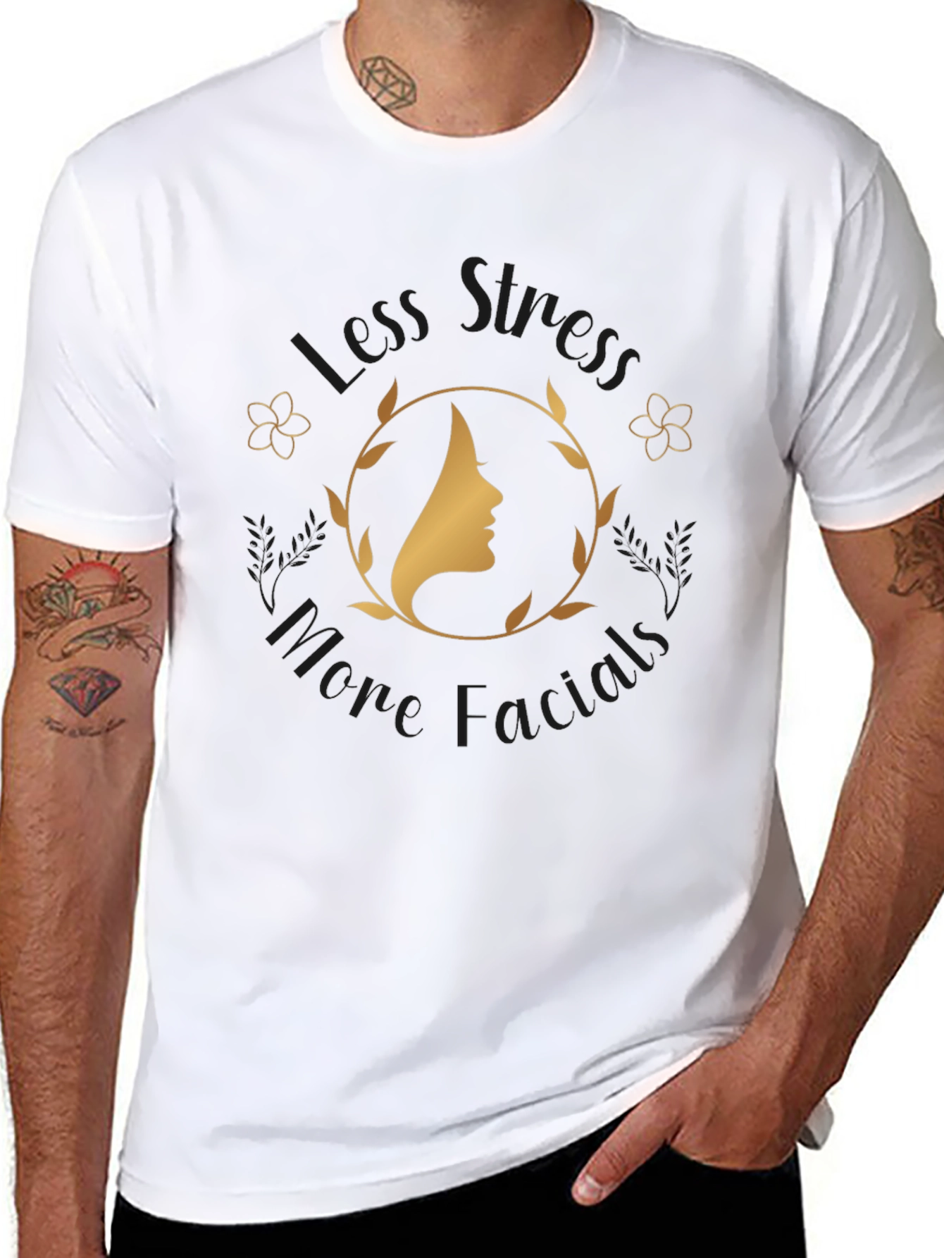 Less Stress More Facials Graphic T-Shirt