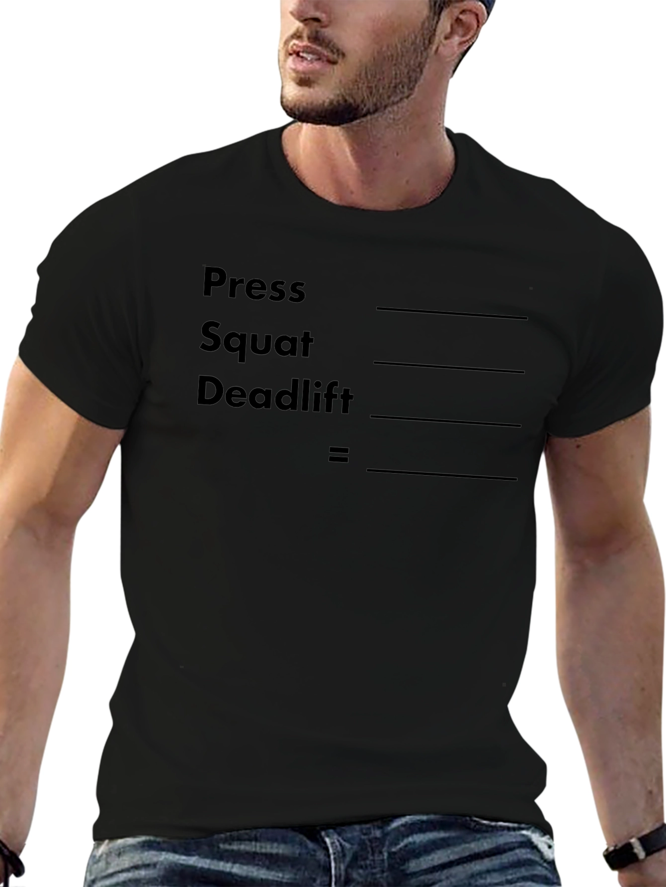 Workout Math T-Shirt - Press Squat Deadlift