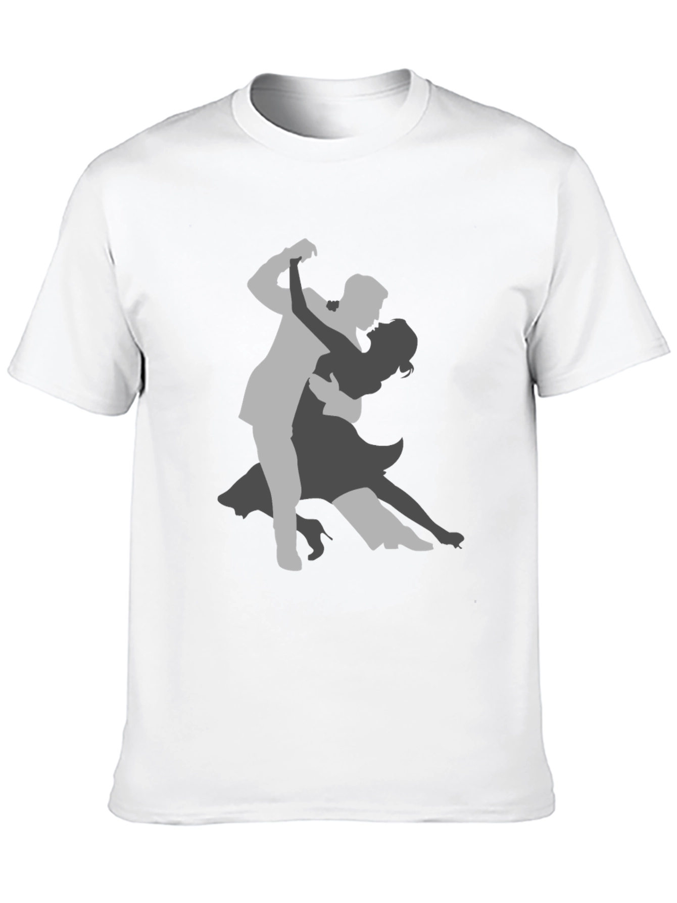 Elegant Tango Dancer Graphic Tee - Black