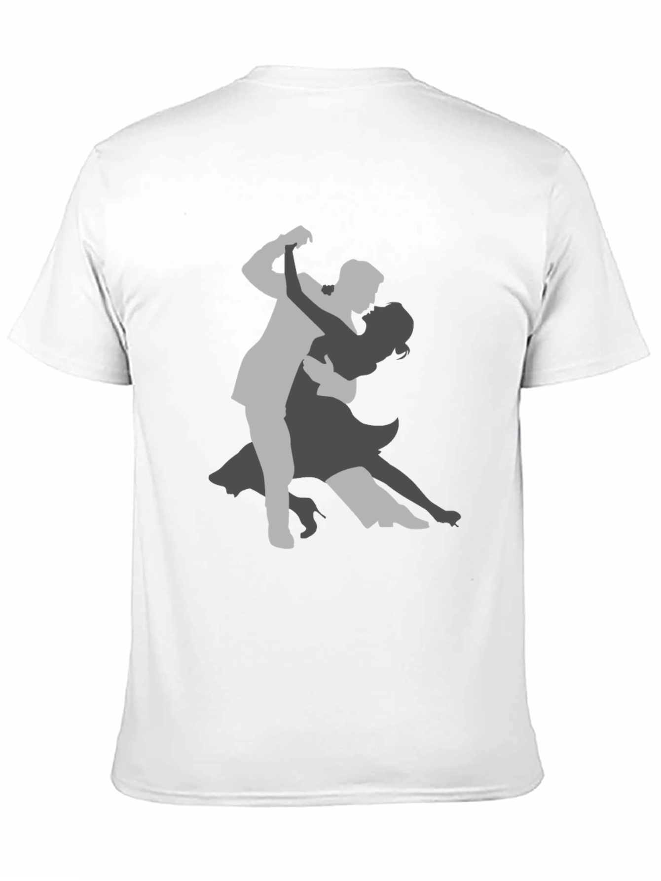 Elegant Tango Dancer Graphic Tee - Black