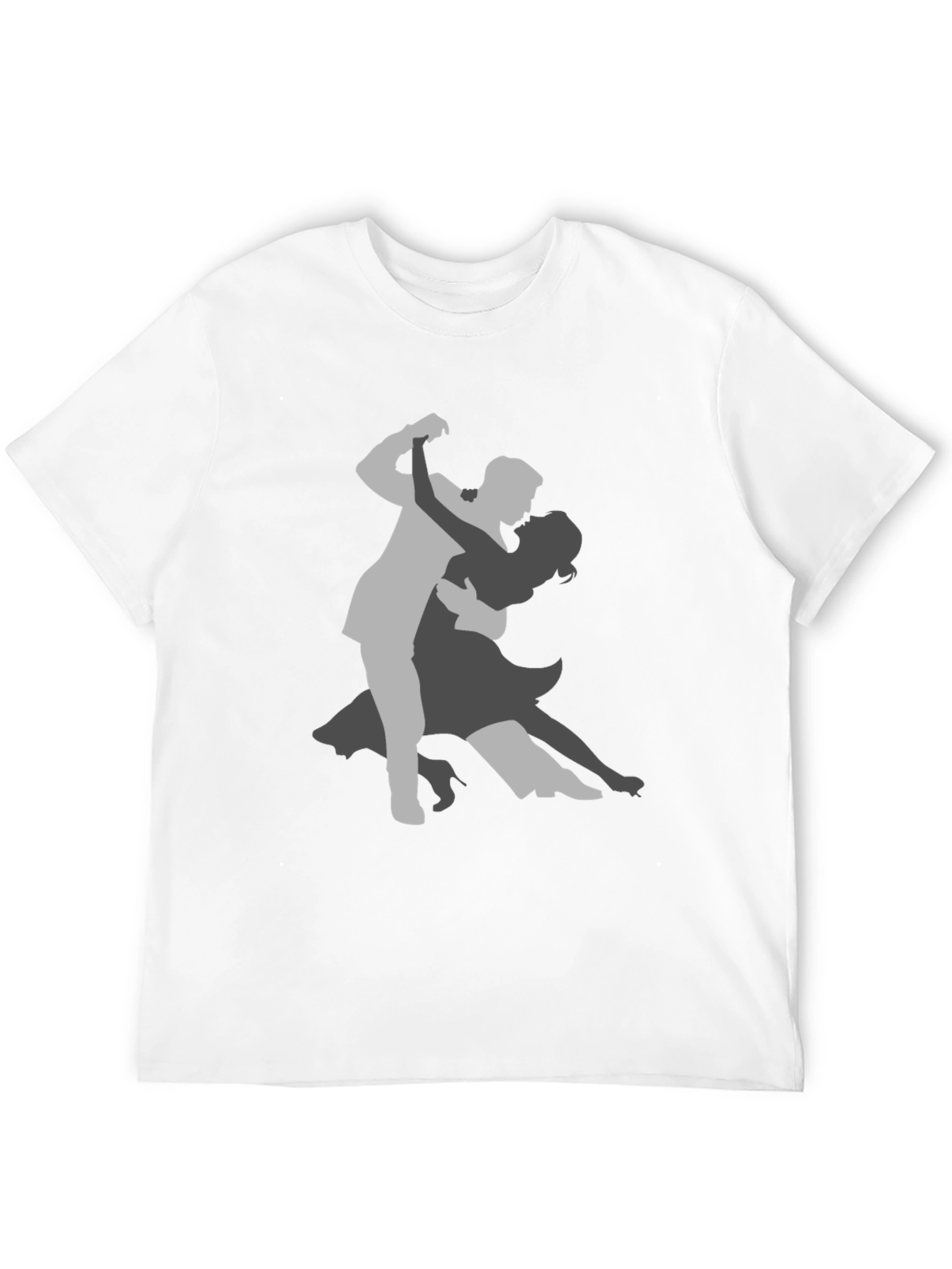 Elegant Tango Dancer Graphic Tee - Black