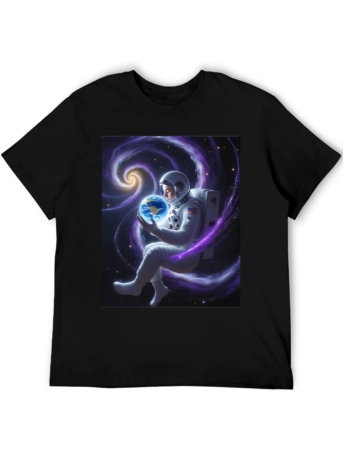 Astronaut Holding Earth Graphic T-Shirt