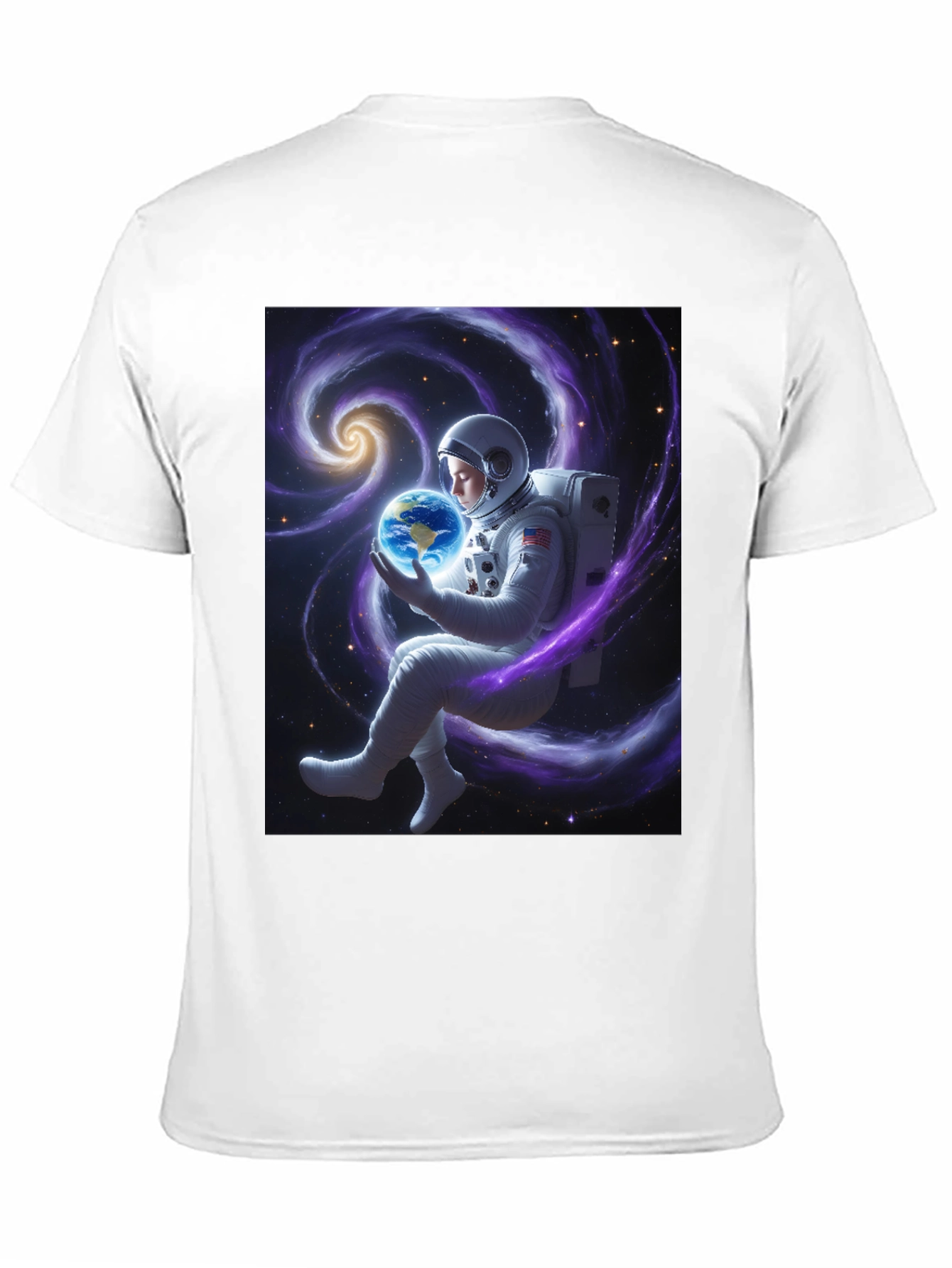 Astronaut Holding Earth Graphic T-Shirt