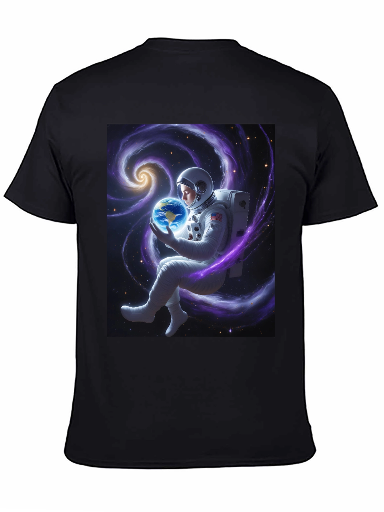 Astronaut Holding Earth Graphic T-Shirt