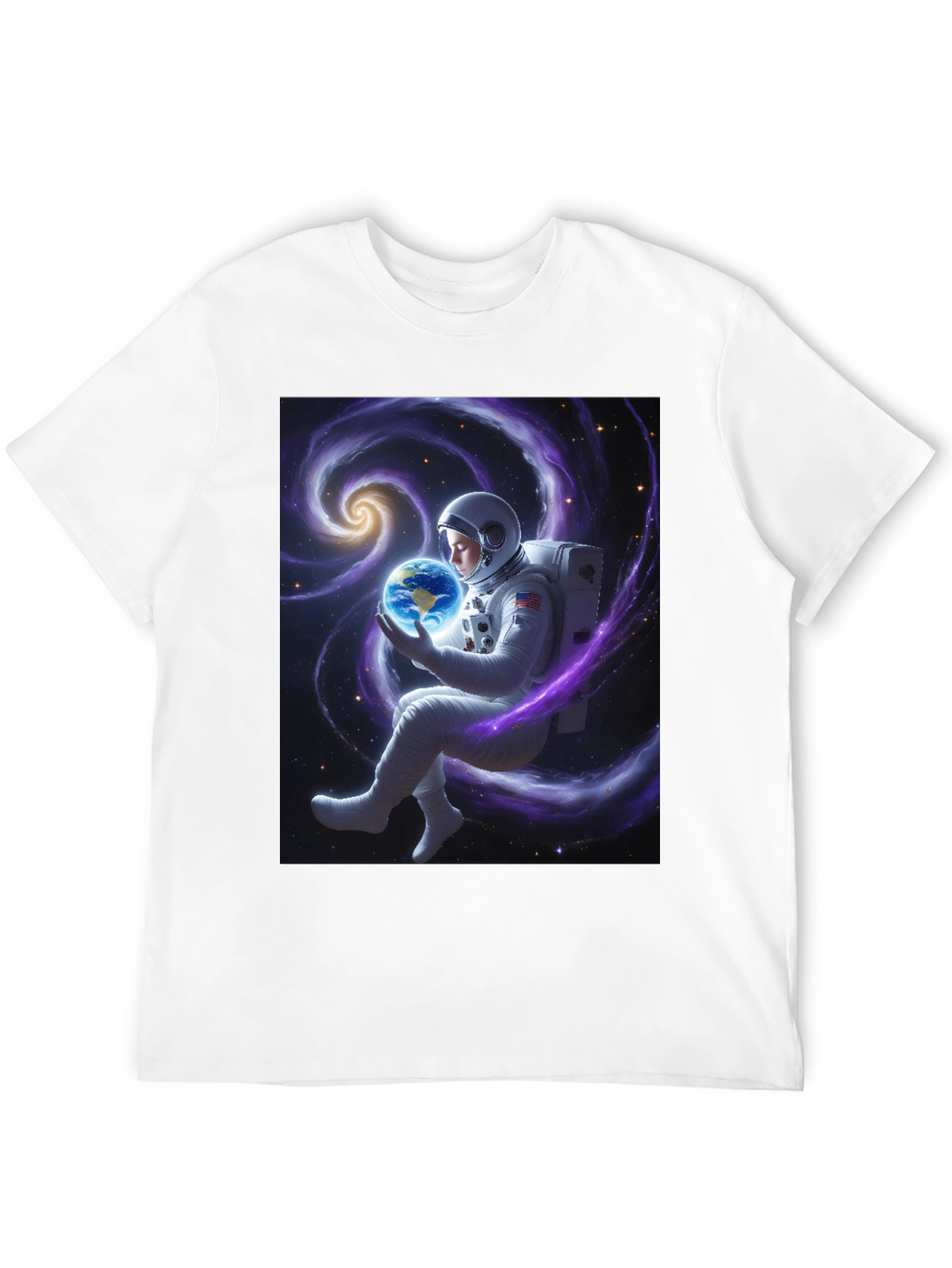 Astronaut Holding Earth Graphic T-Shirt