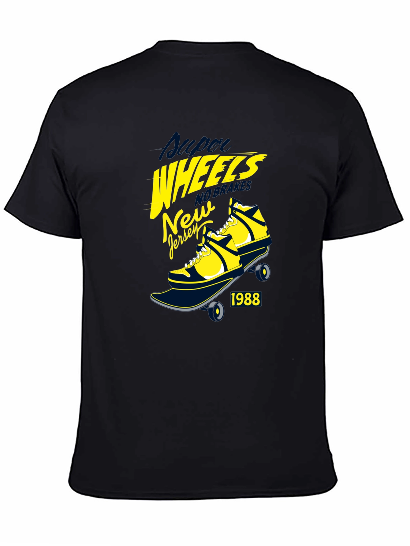Super Wheels New Jersey 1988 Black T-Shirt