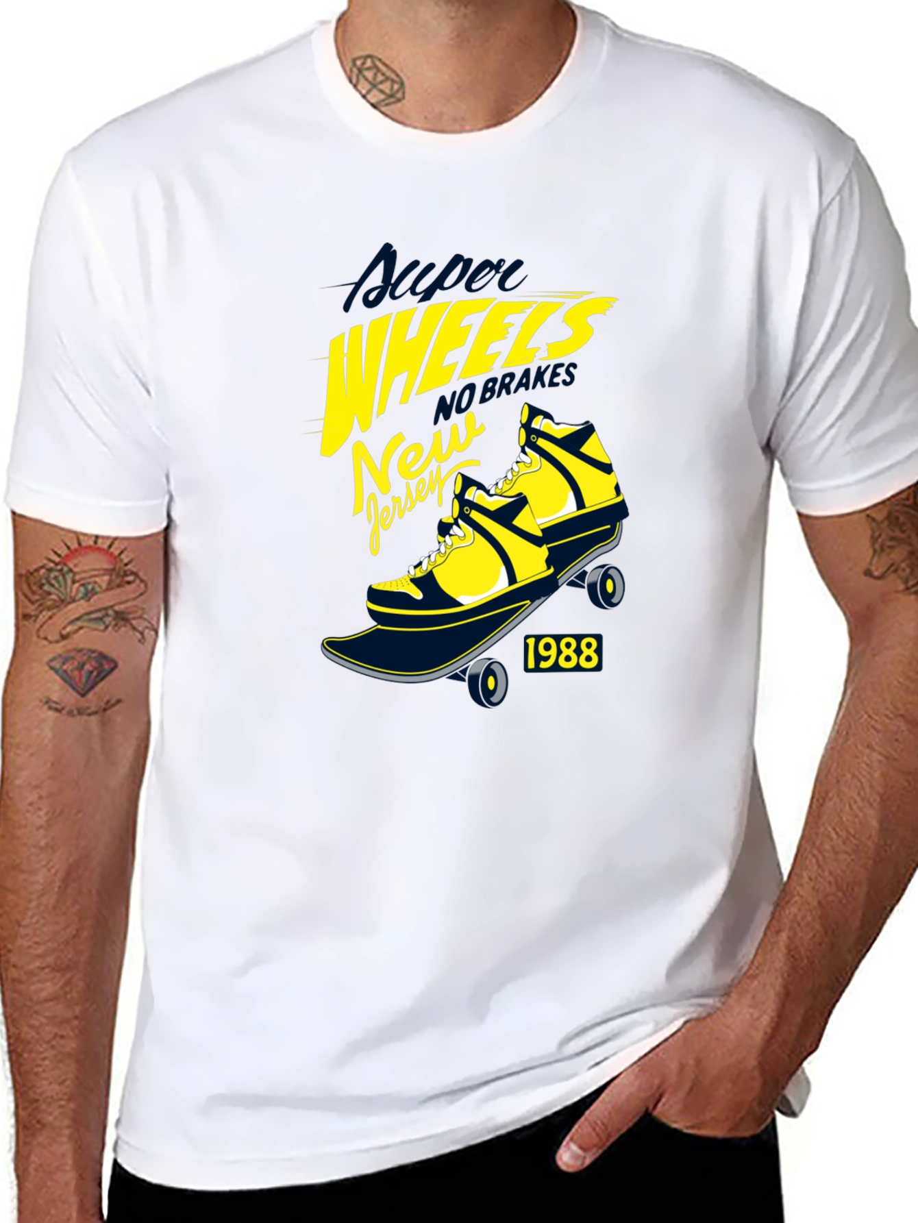 Super Wheels New Jersey 1988 Black T-Shirt