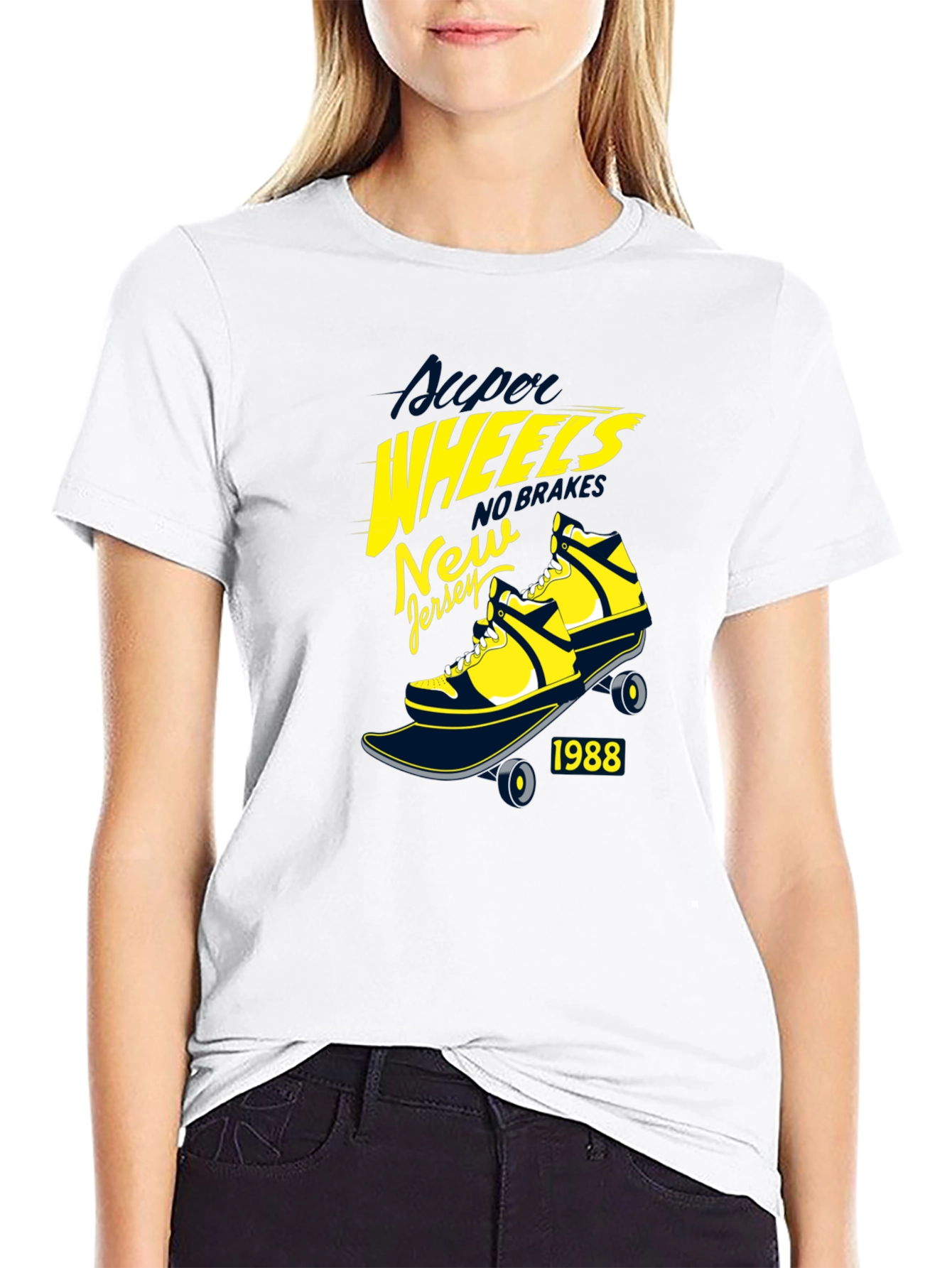 Super Wheels New Jersey 1988 Black T-Shirt