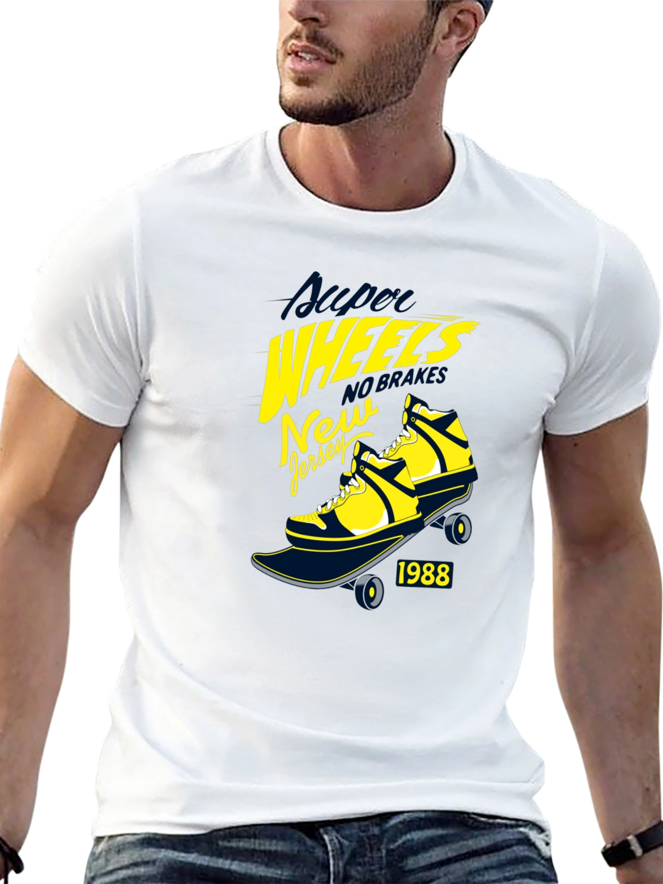 Super Wheels New Jersey 1988 Black T-Shirt