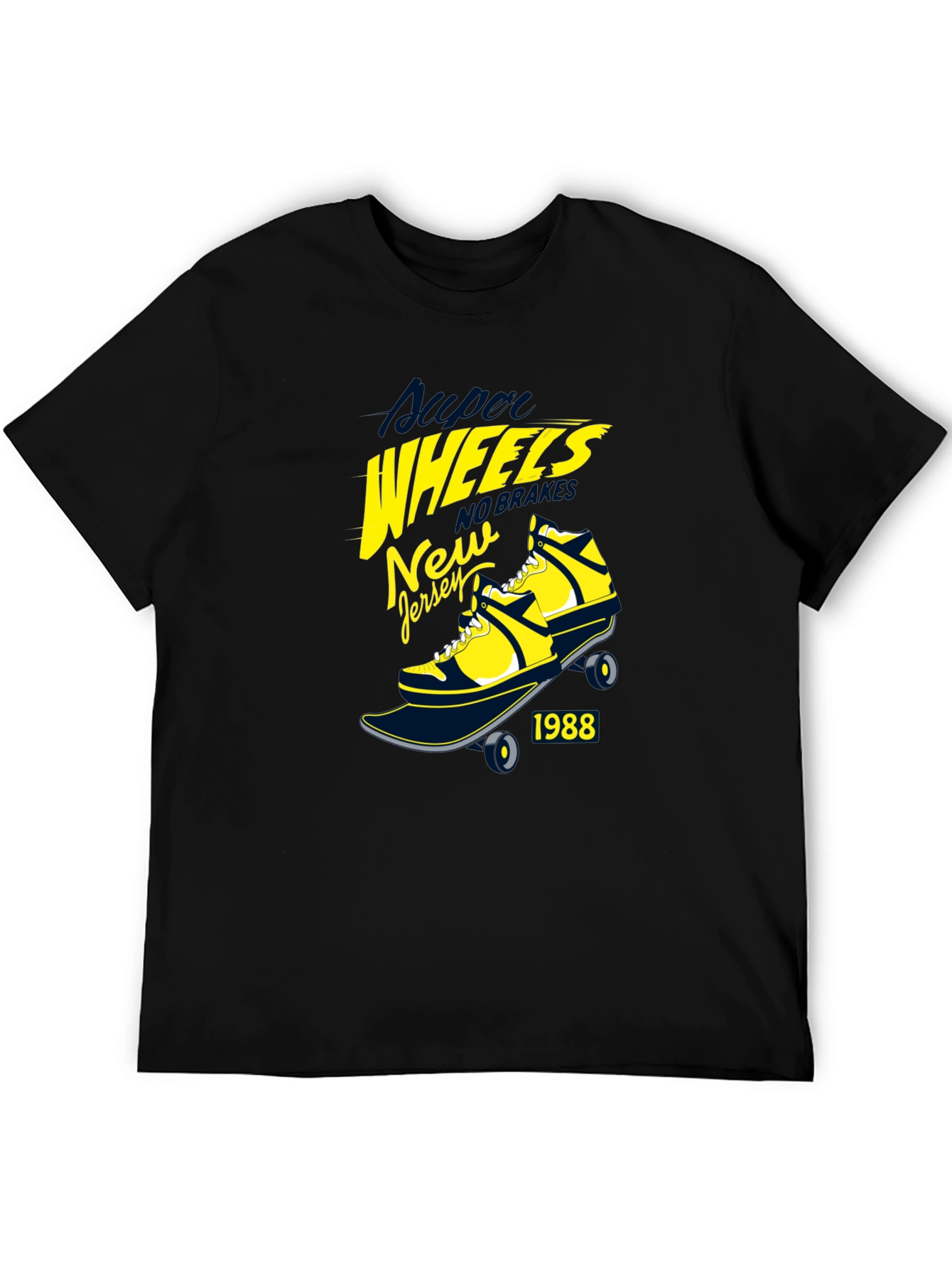 Super Wheels New Jersey 1988 Black T-Shirt