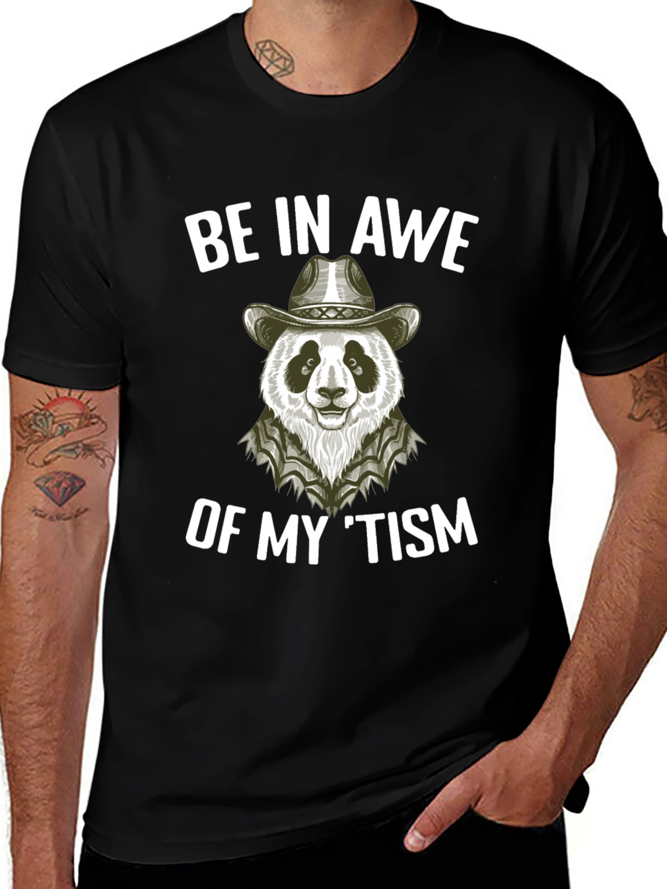 Be in Awe Panda Cowboy T-Shirt