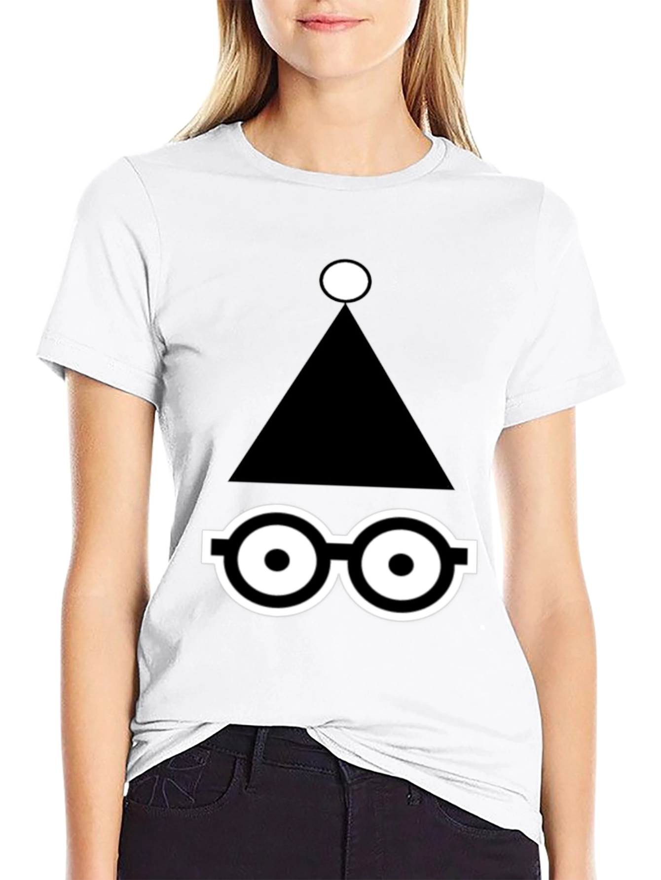 Abstract Graphic Print Black T-Shirt