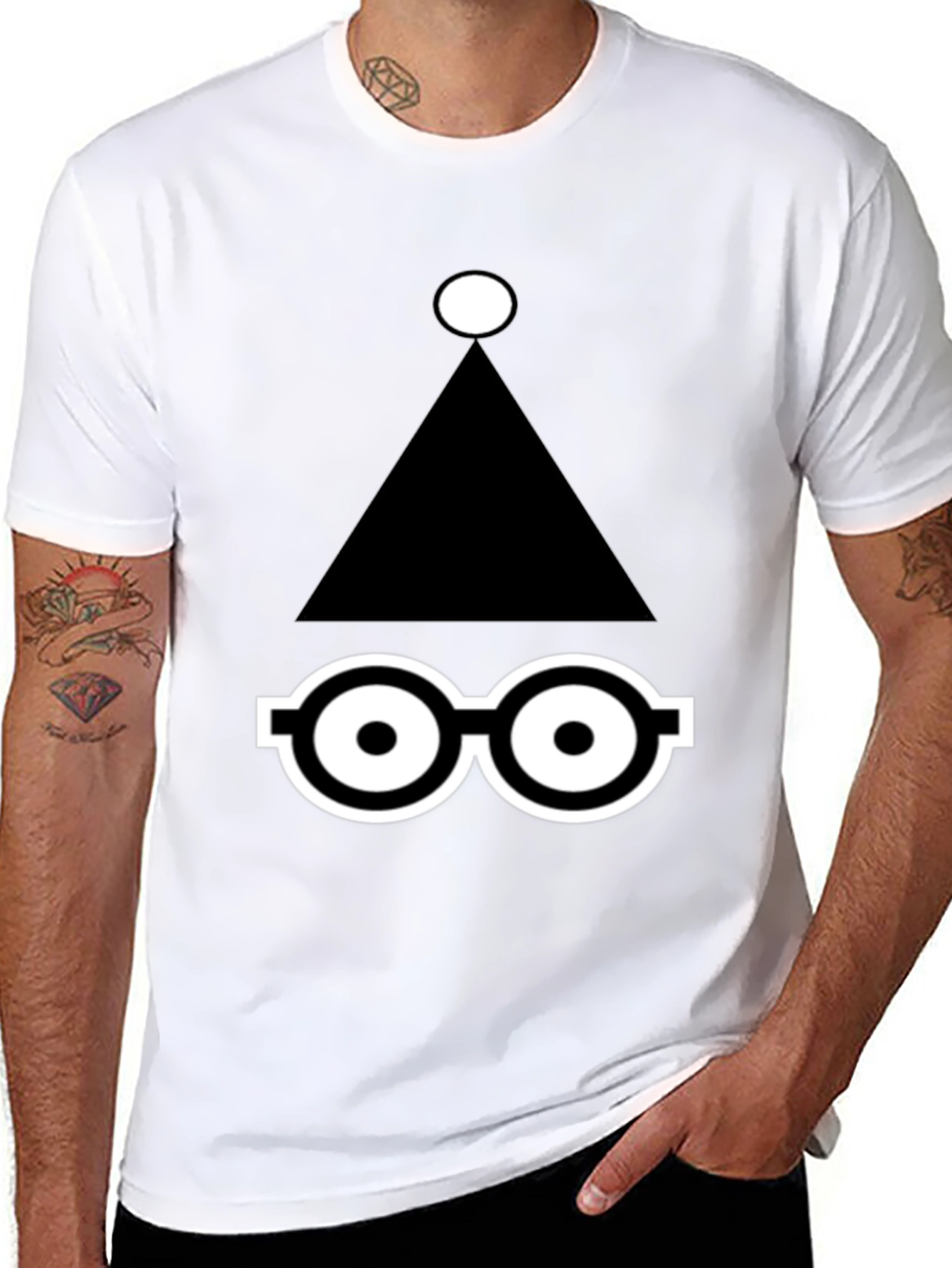 Abstract Graphic Print Black T-Shirt
