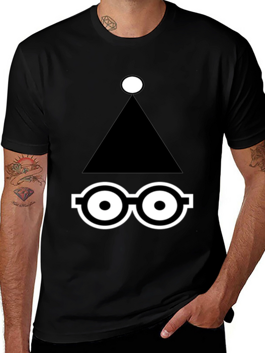 Abstract Graphic Print Black T-Shirt