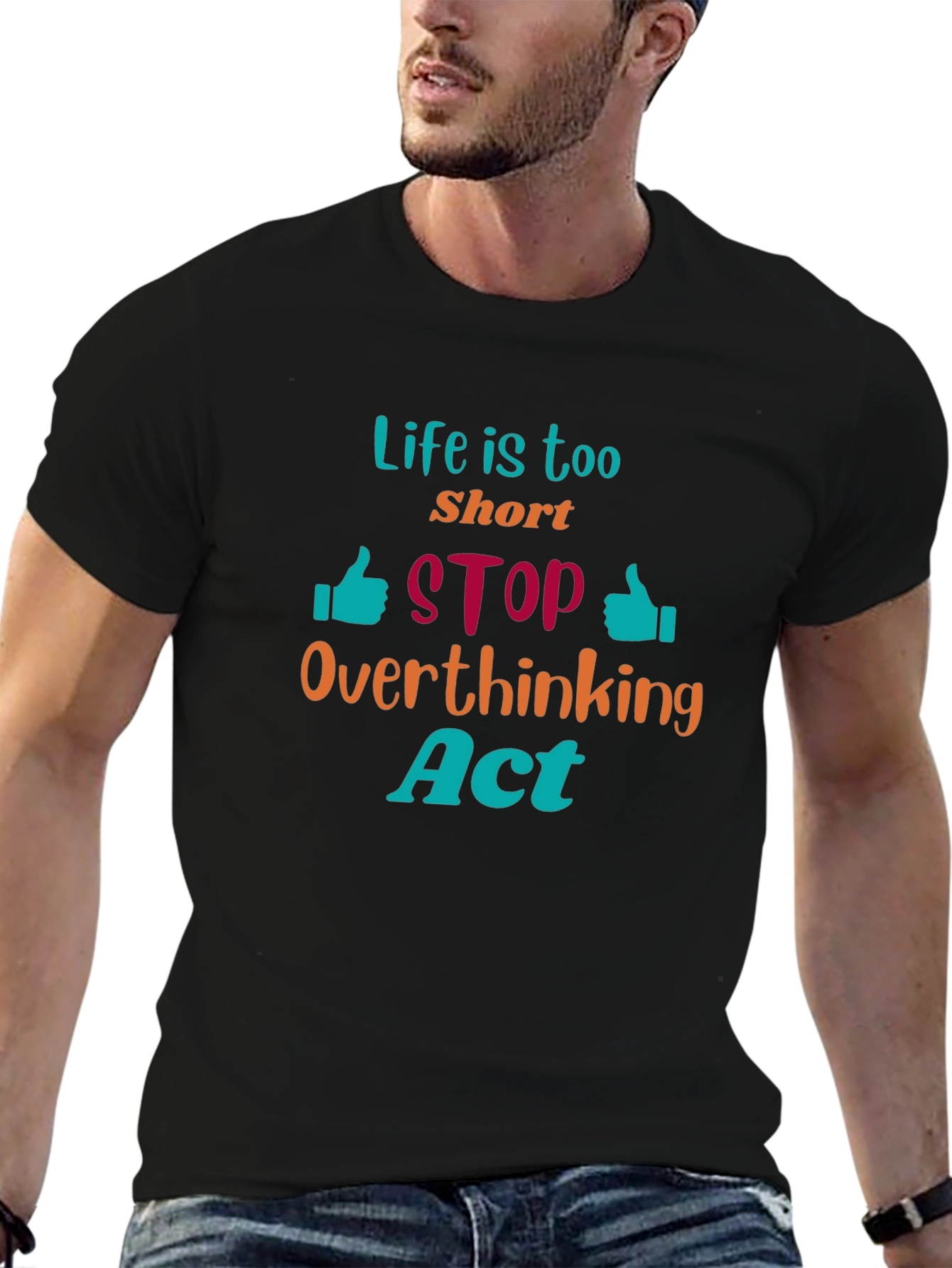 Life is Too Short Graphic Tee - Black