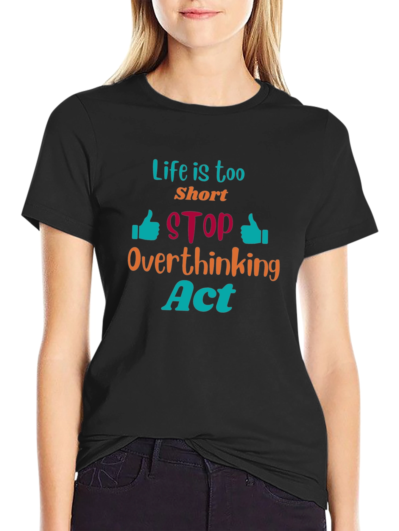 Life is Too Short Graphic Tee - Black