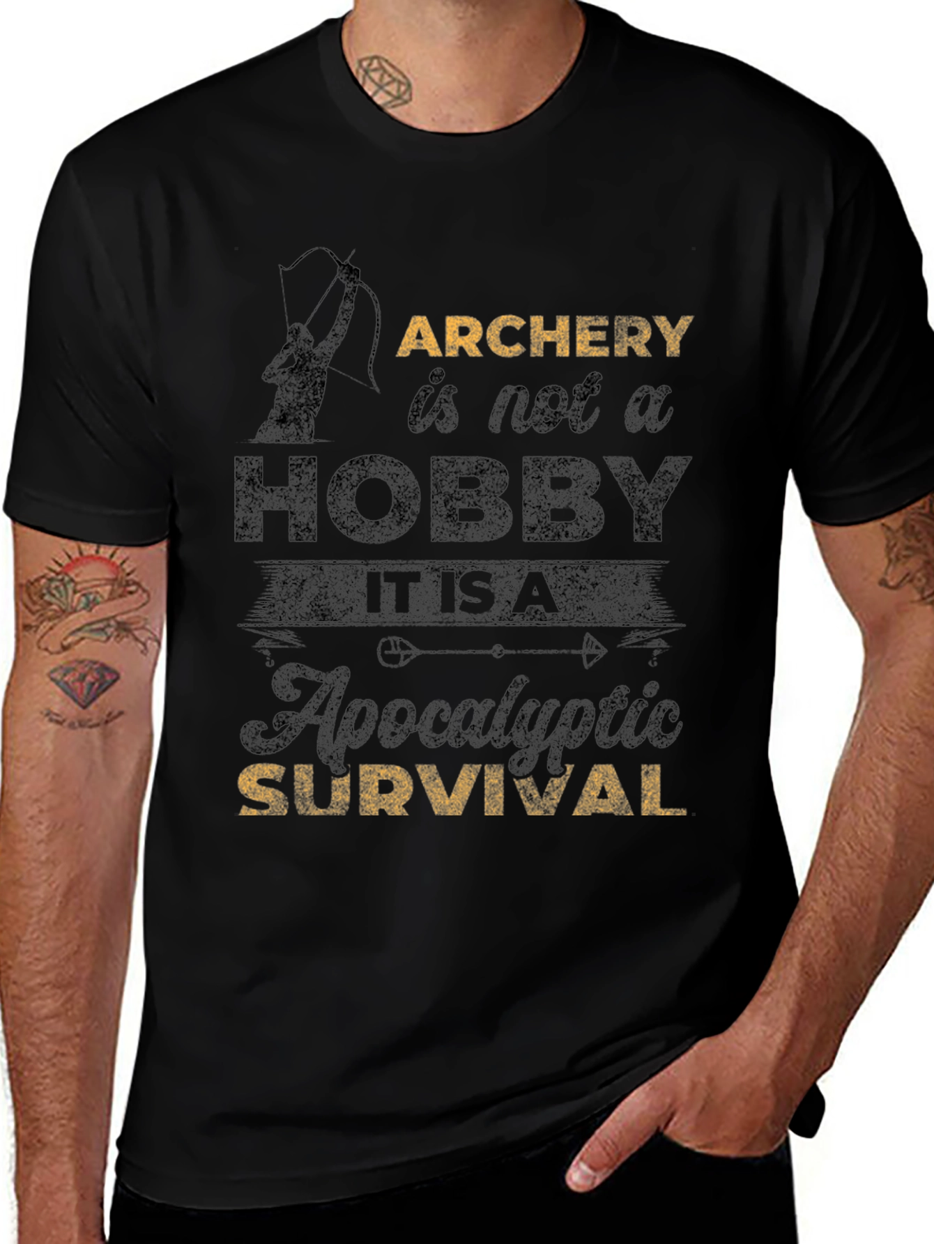 Archery Survival T-Shirt - Hobby or Apocalyptic?