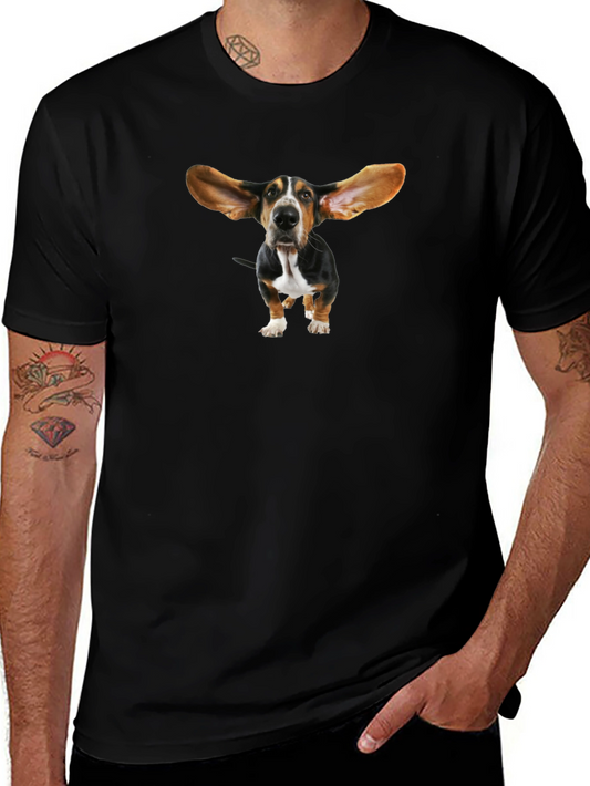 Dog Graphic Tee - Funny Basset Hound Shirt