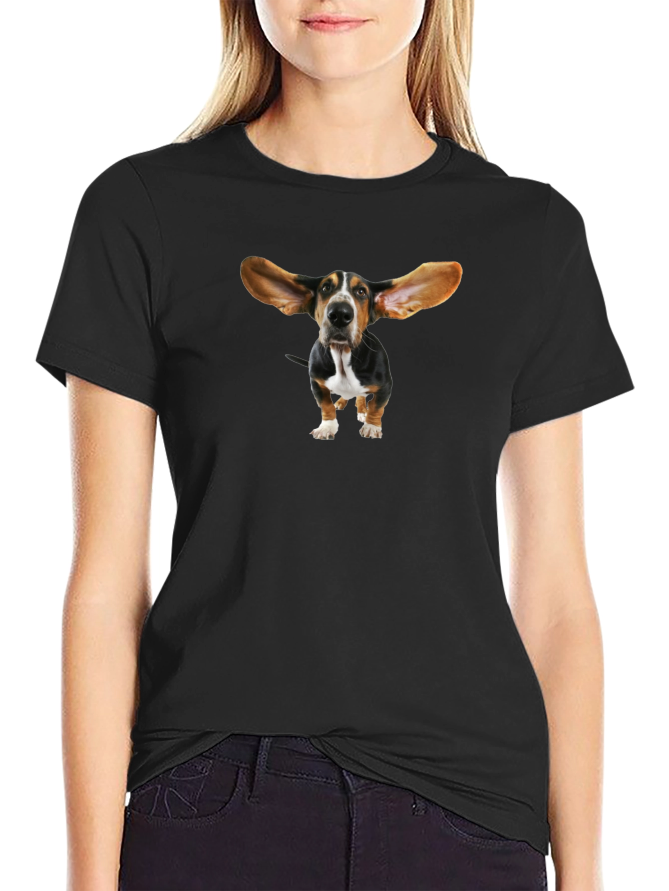 Dog Graphic Tee - Funny Basset Hound Shirt