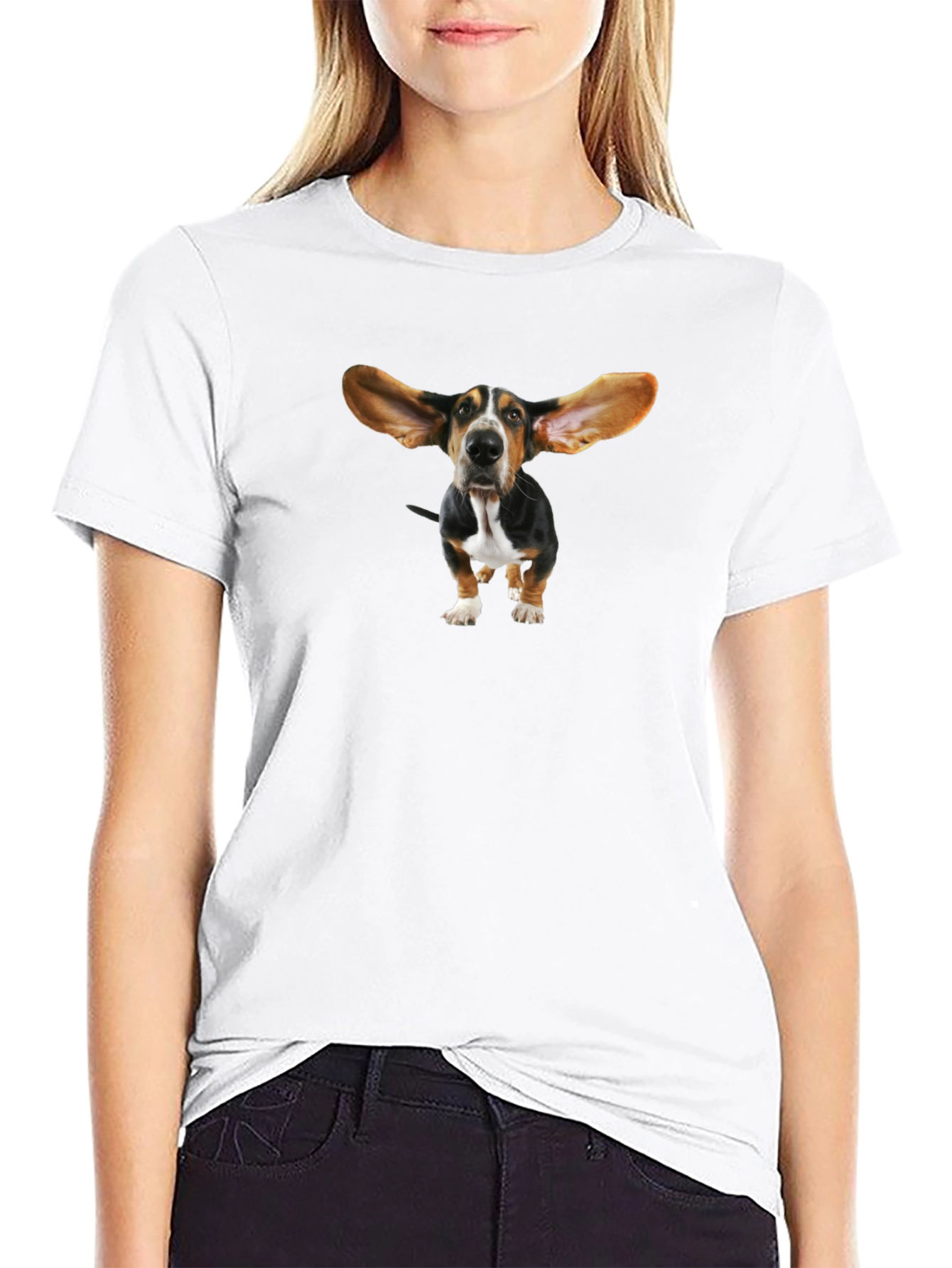 Dog Graphic Tee - Funny Basset Hound Shirt