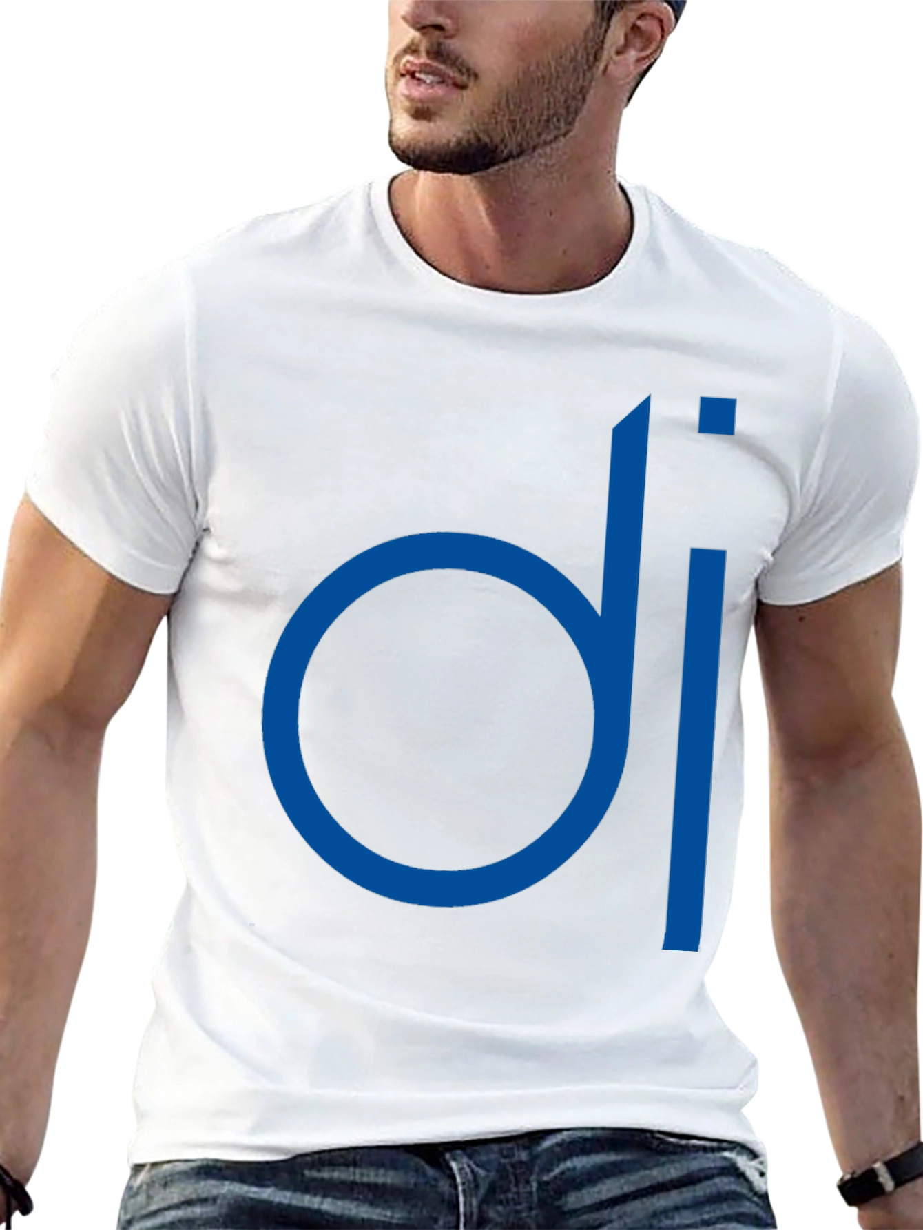 Modern Blue di Logo Black T-Shirt