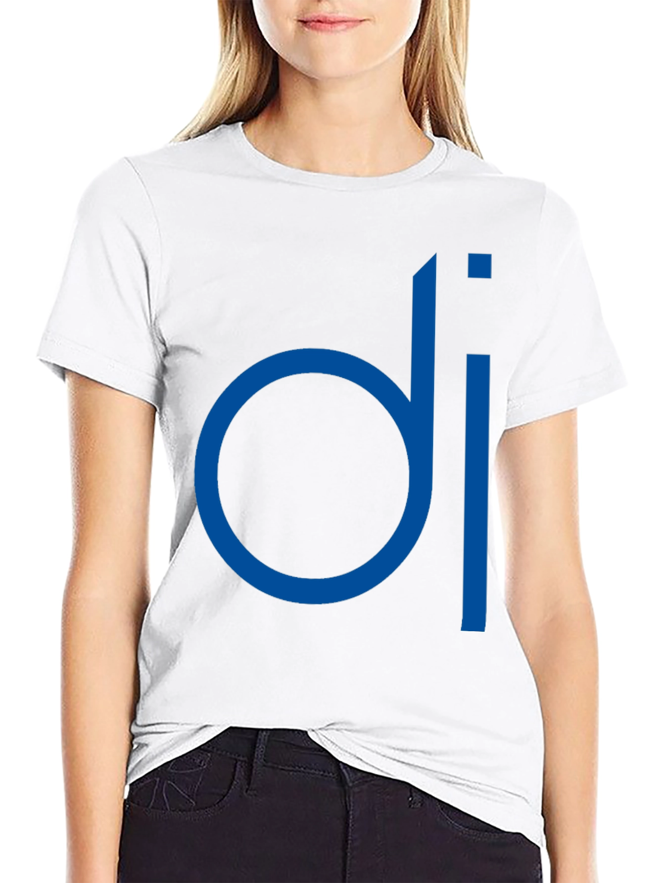 Modern Blue di Logo Black T-Shirt
