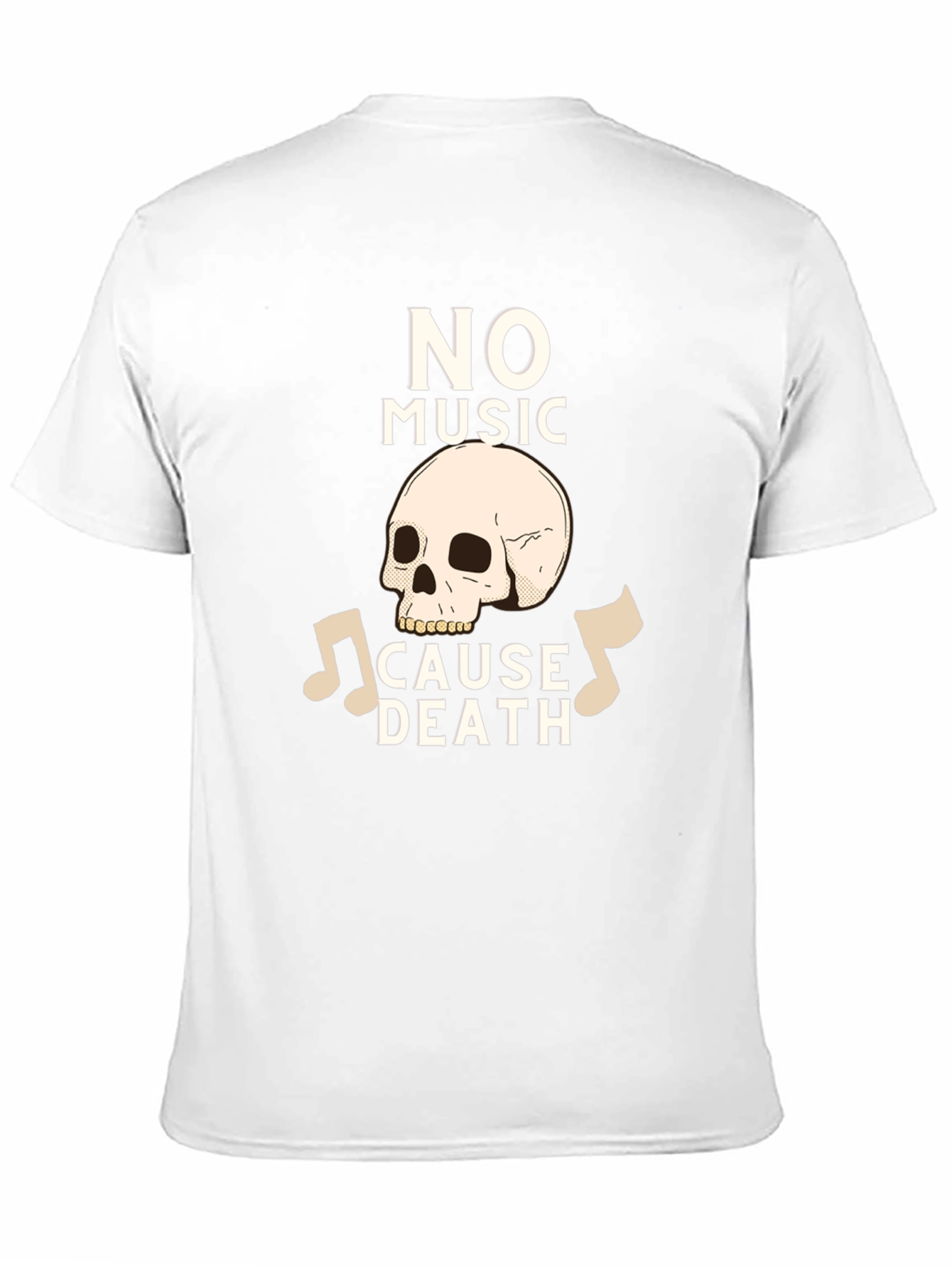No Music Cause Death Graphic T-Shirt