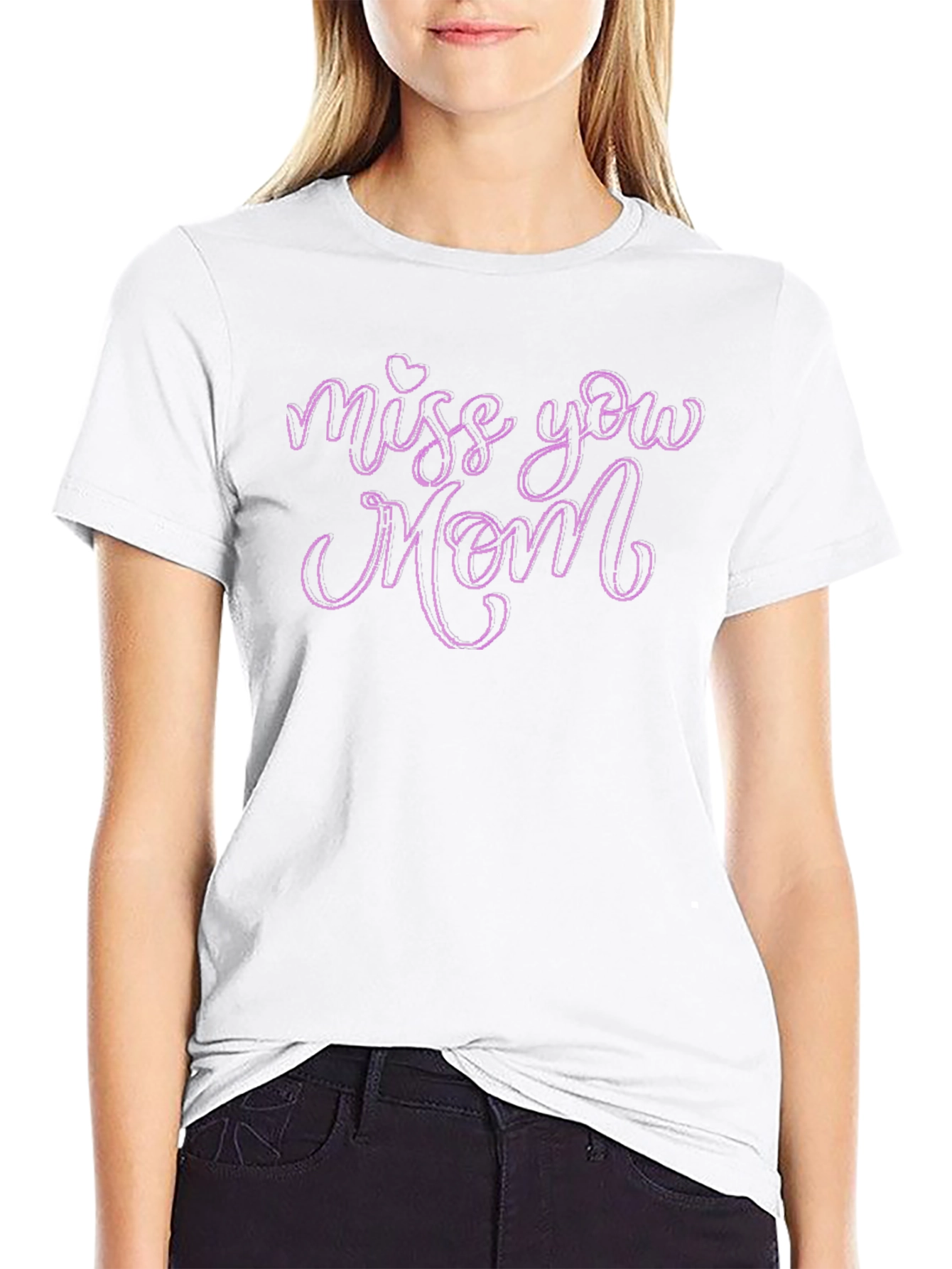 Miss You Mom Black T-Shirt