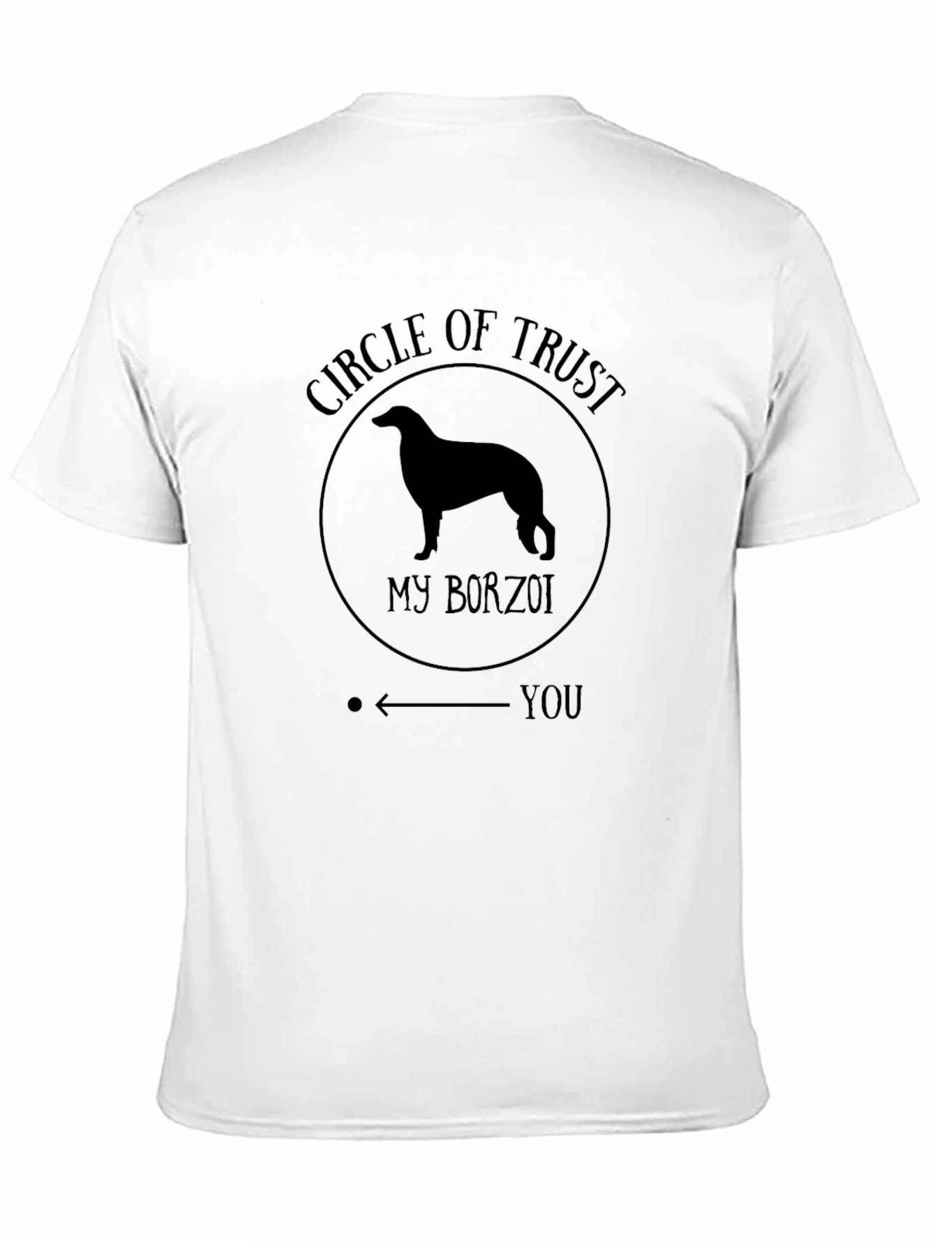 Circle of Trust Borzoi Dog T-Shirt - Black