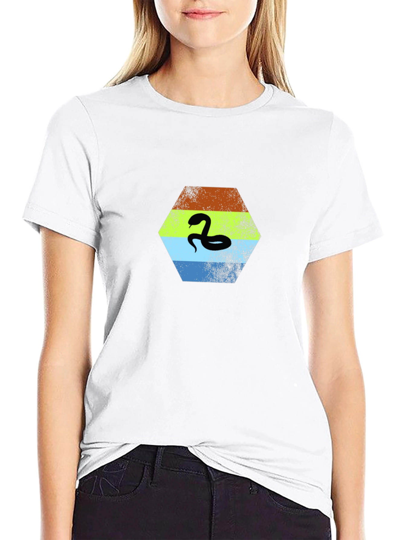 Hexagon Snake T-Shirt - Cool Graphic Tee