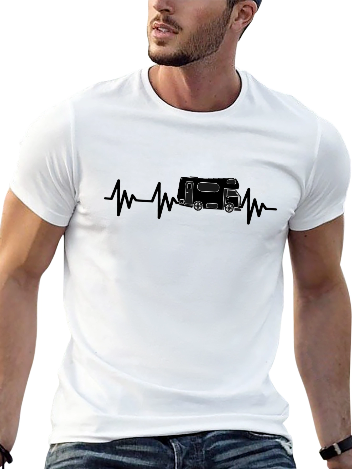 RV Heartbeat T-Shirt - Camping Lover Gift