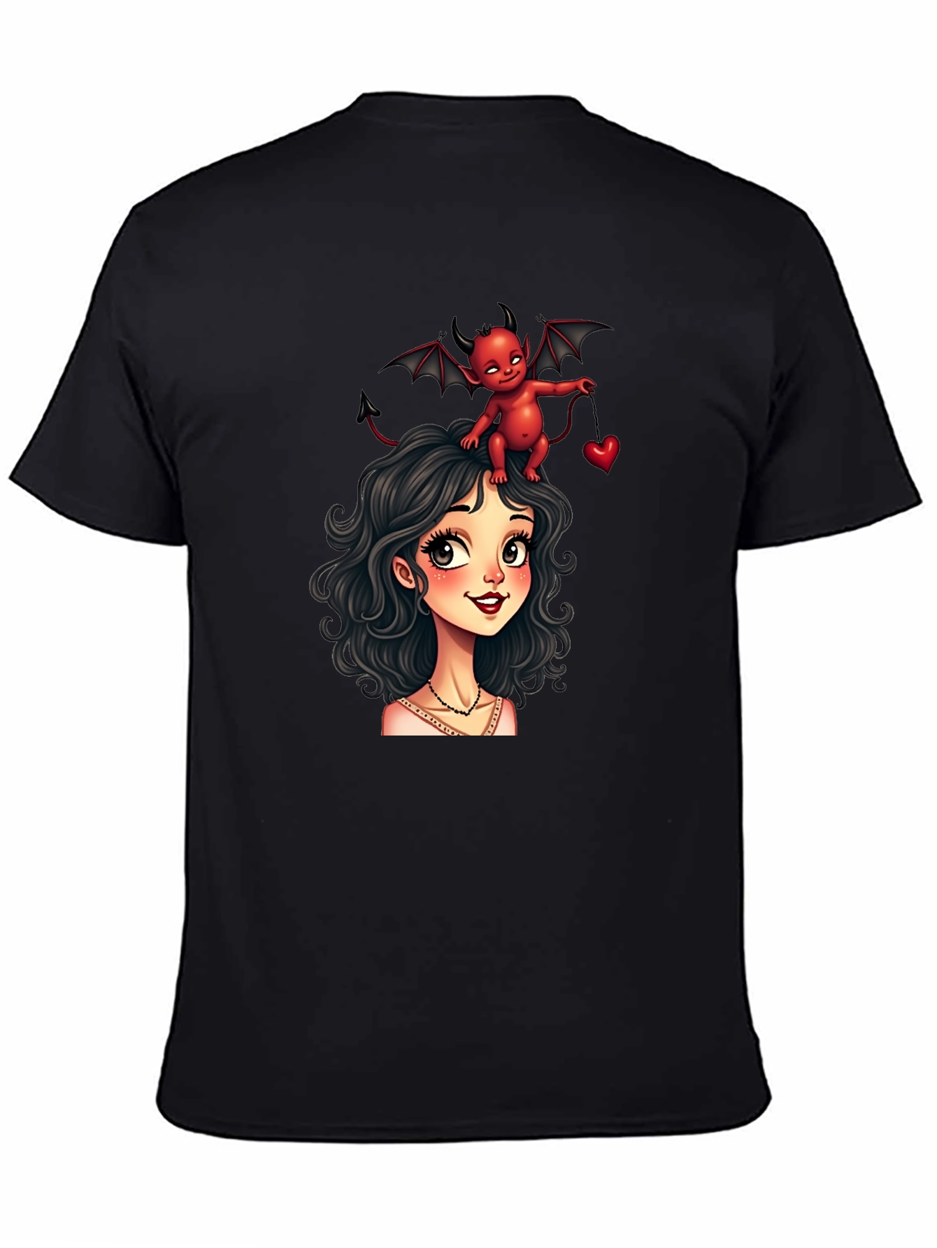 Devilishly Cute Black Graphic Tee