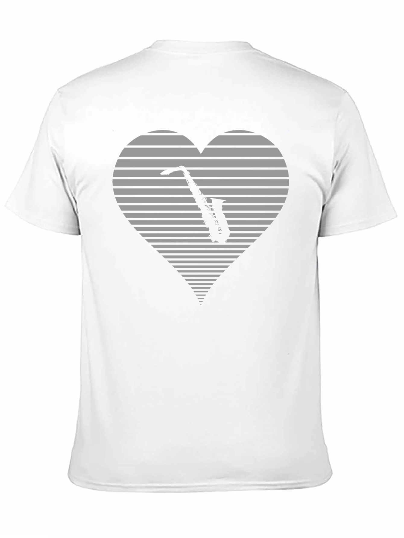 Saxophone Heart T-Shirt - Music Lover Tee