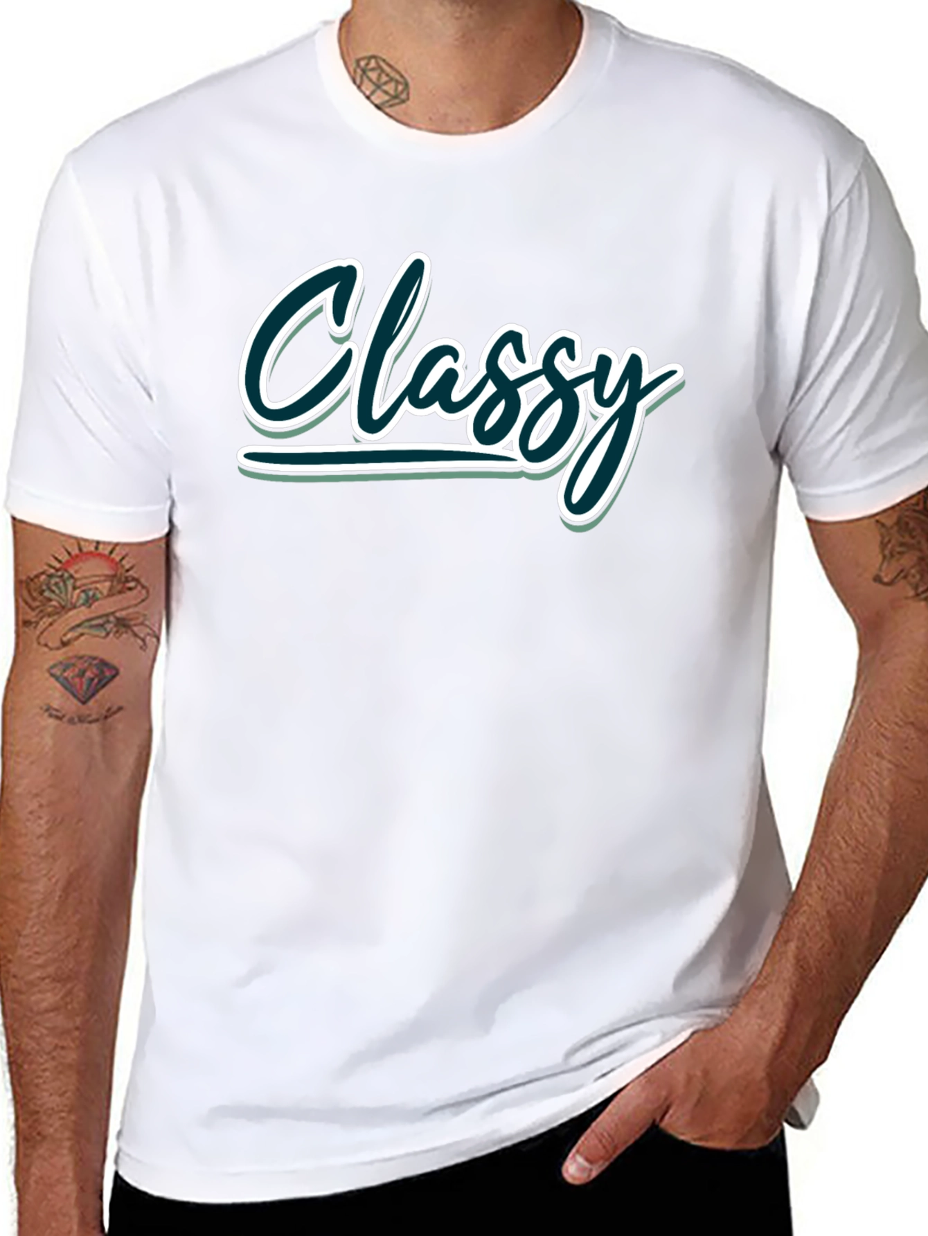 Classy Graphic Tee - Soft Cotton Blend