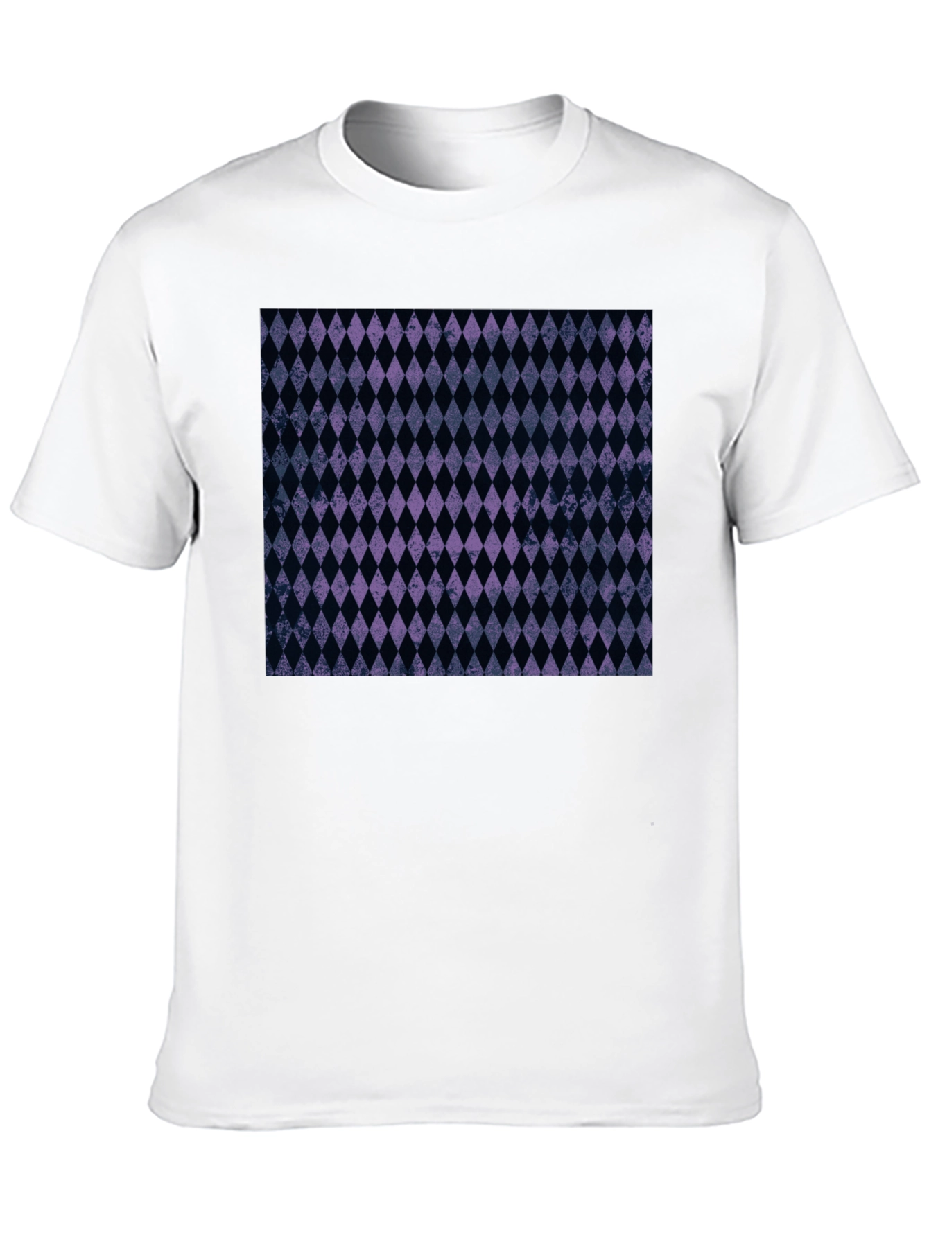 Diamond Pattern Black T-Shirt
