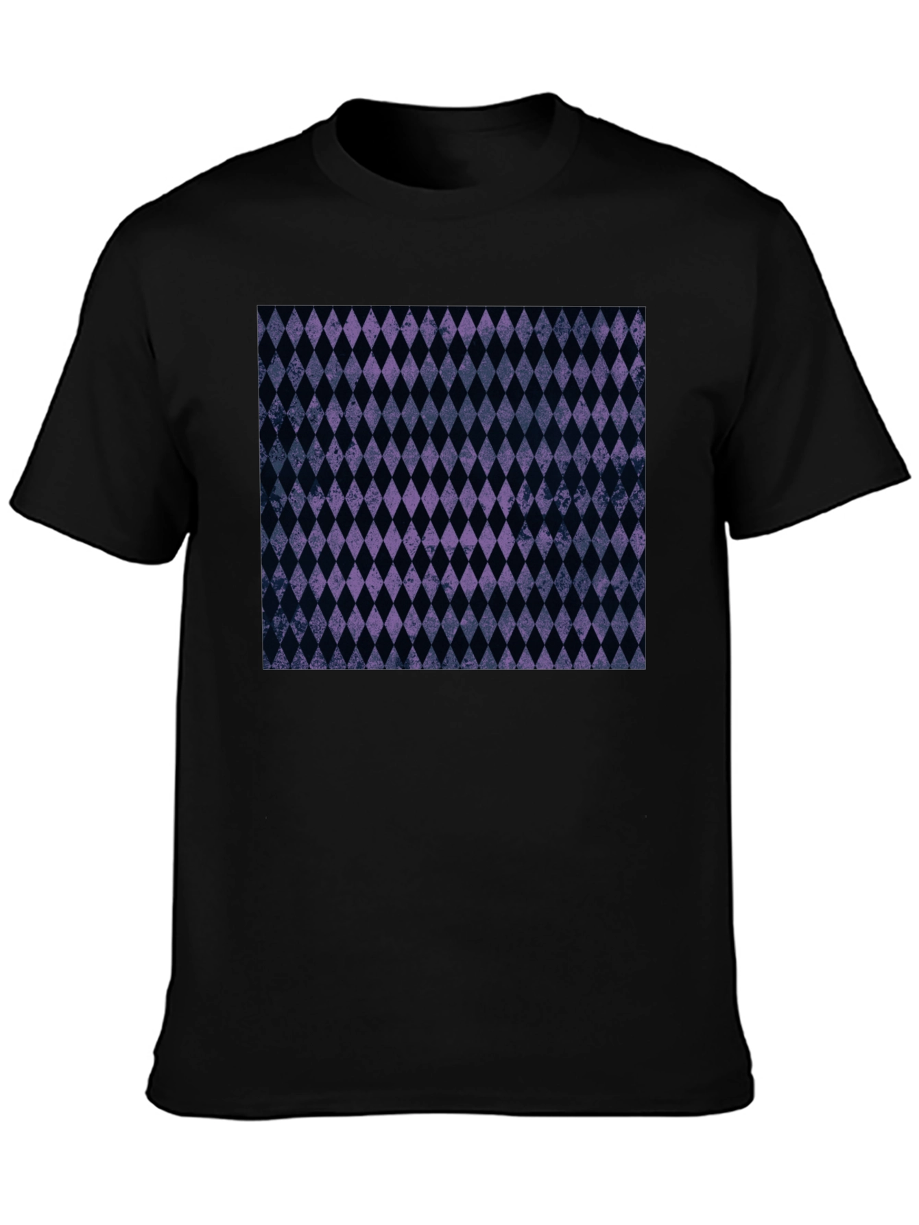 Diamond Pattern Black T-Shirt