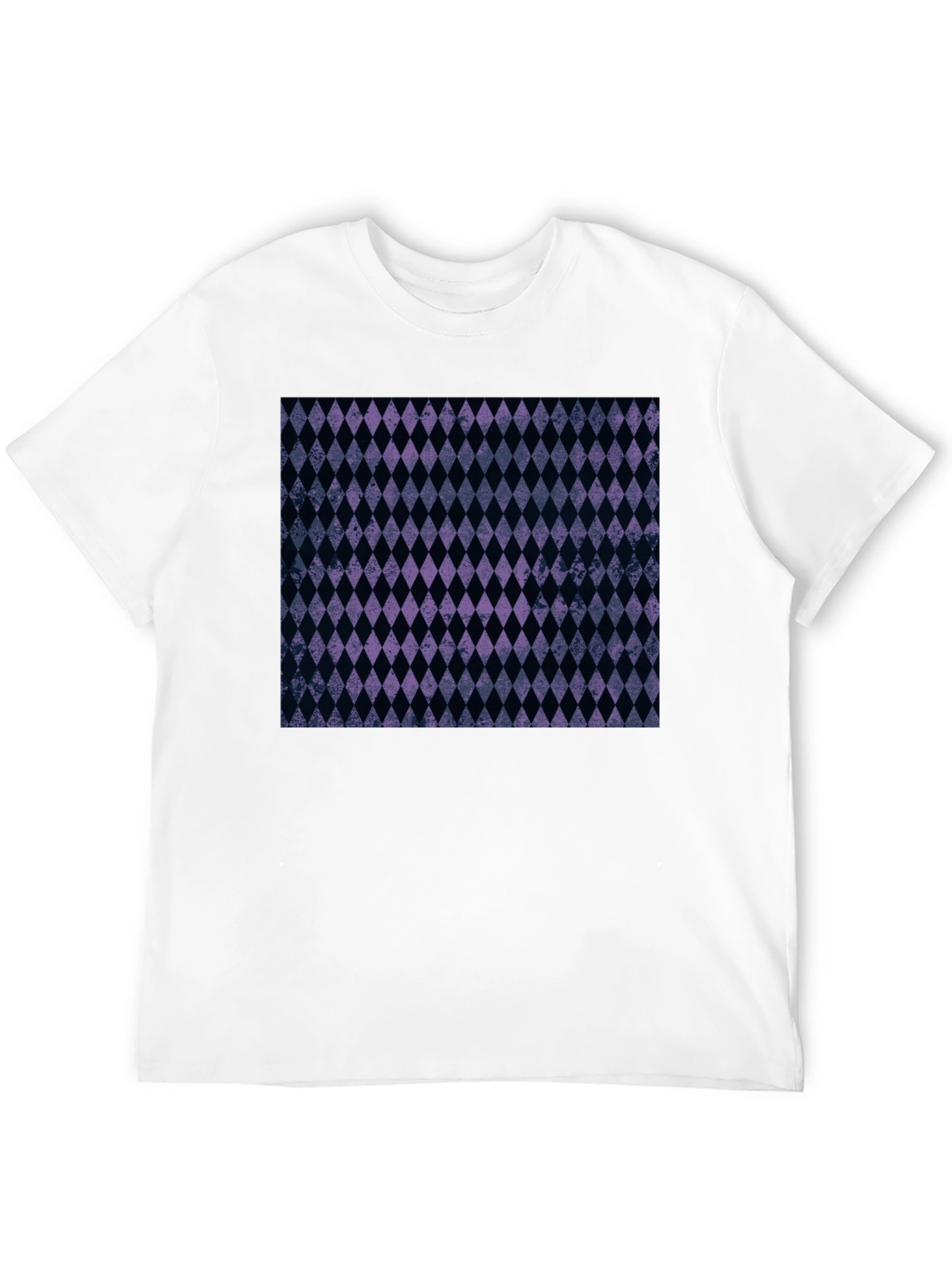 Diamond Pattern Black T-Shirt