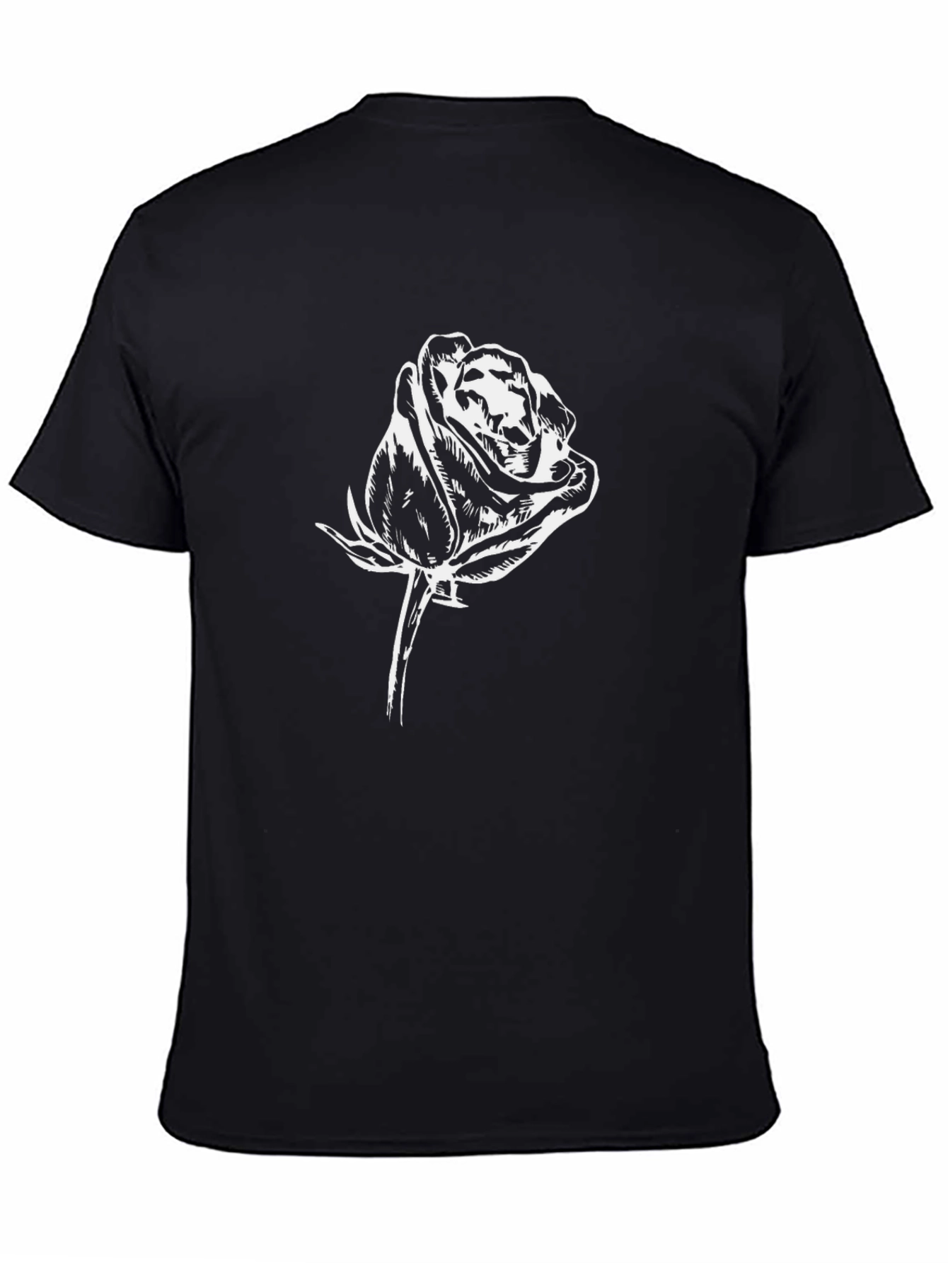 Black Rose Graphic Tee - Stylish Mens Casual Wear