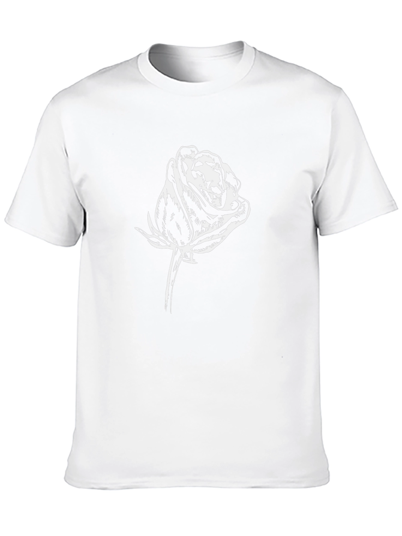 Black Rose Graphic Tee - Stylish Mens Casual Wear