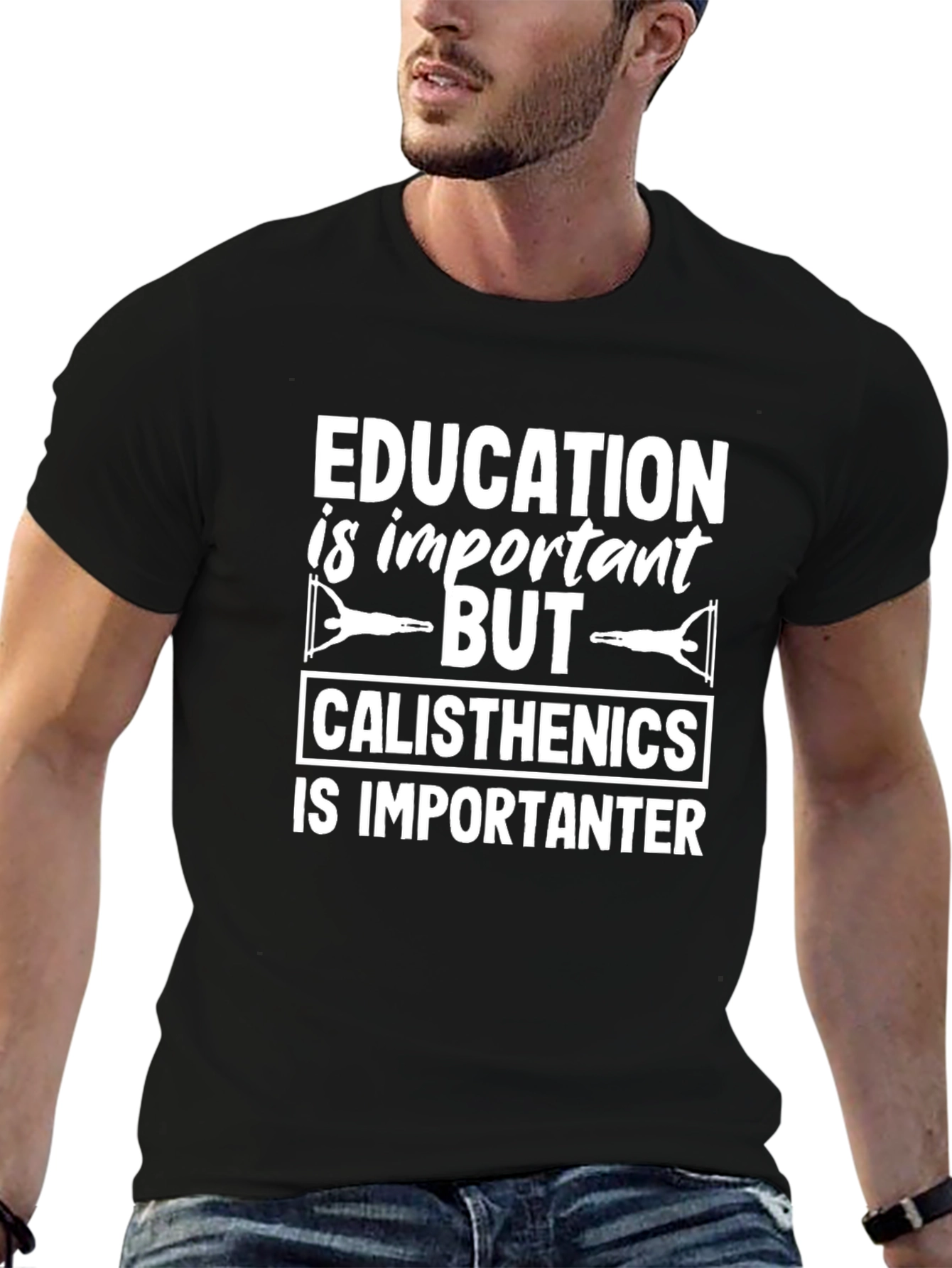 Calisthenics Humor Black T-Shirt
