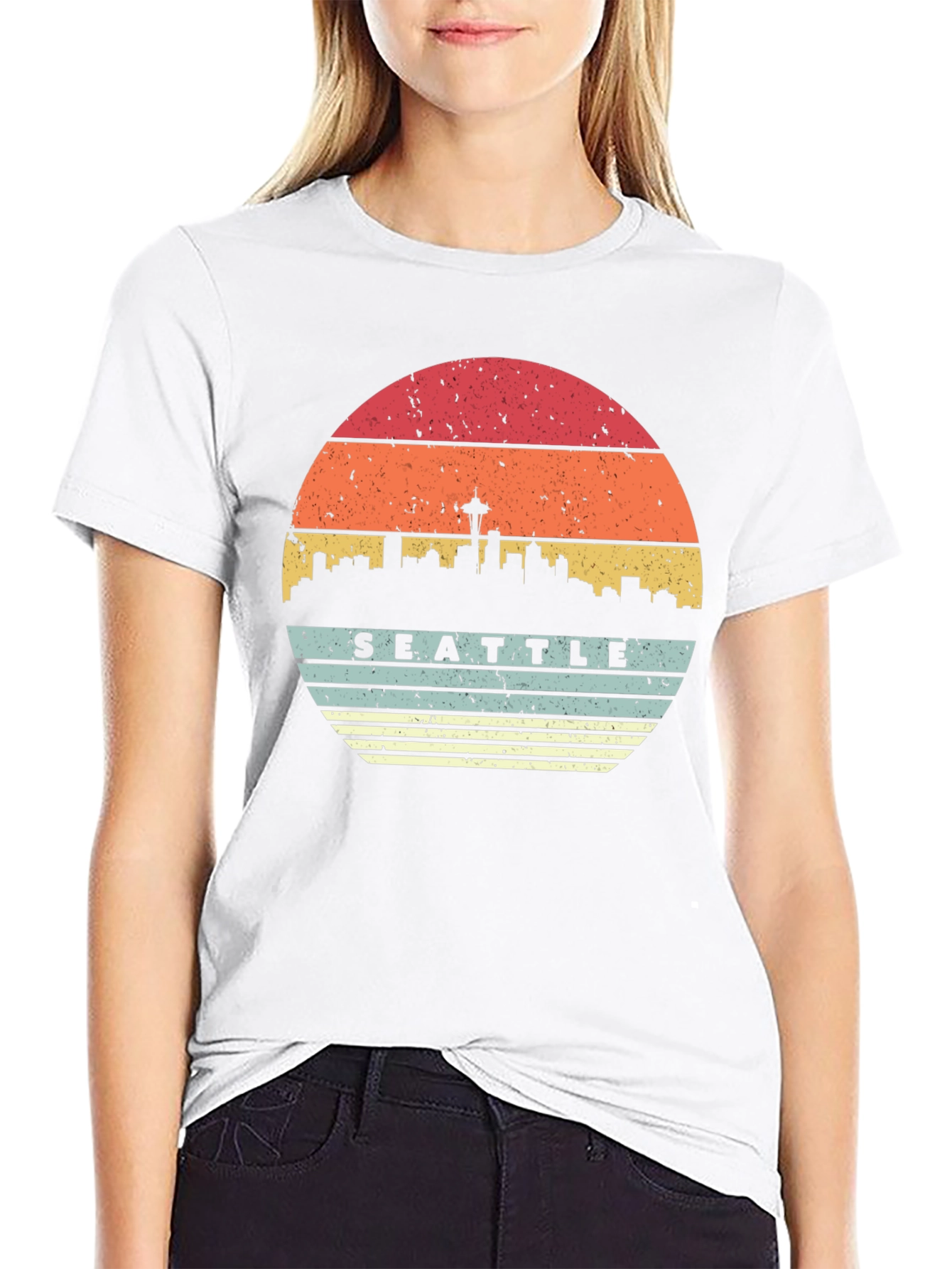 Seattle Skyline Sunset T-Shirt