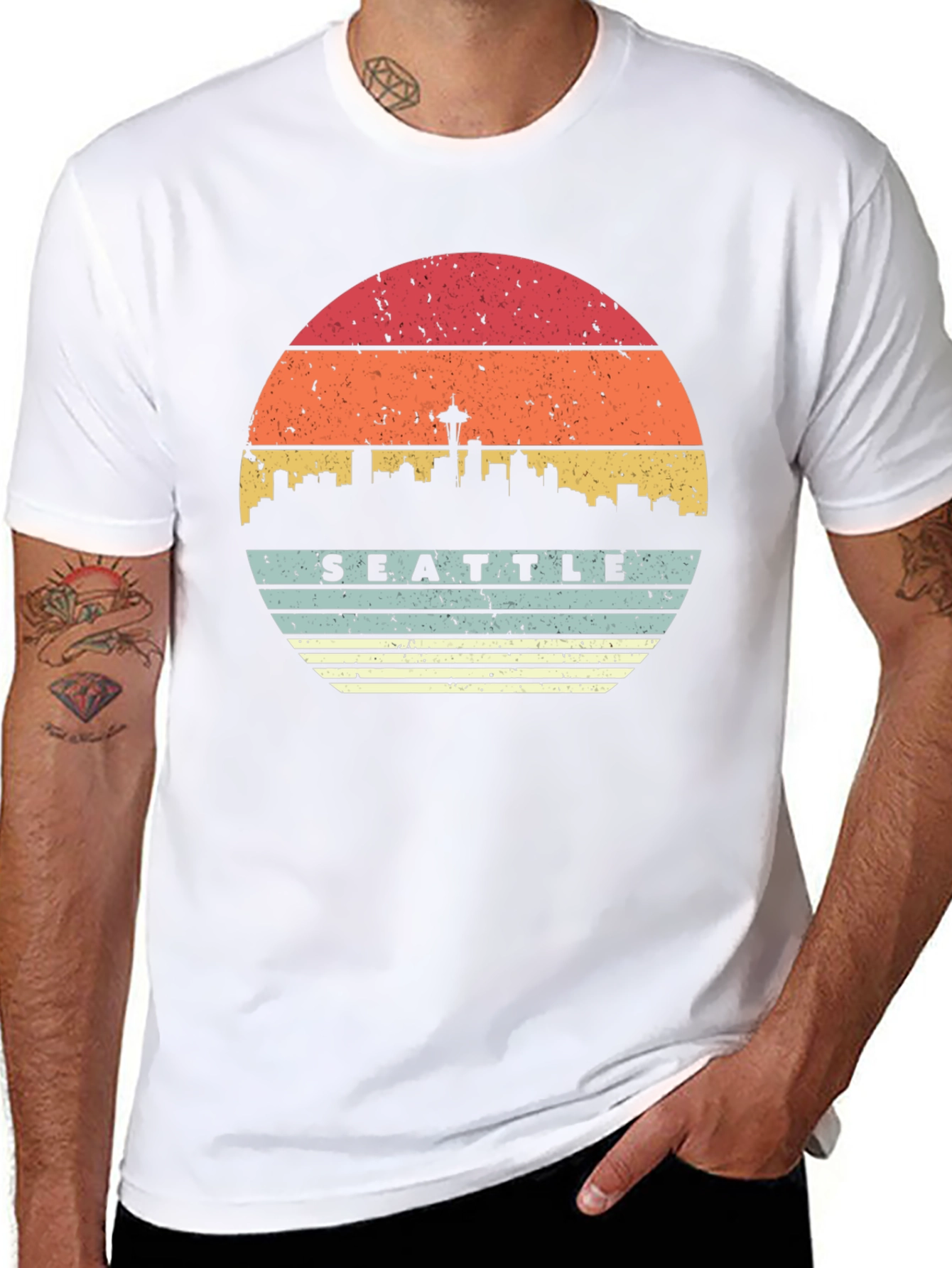 Seattle Skyline Sunset T-Shirt