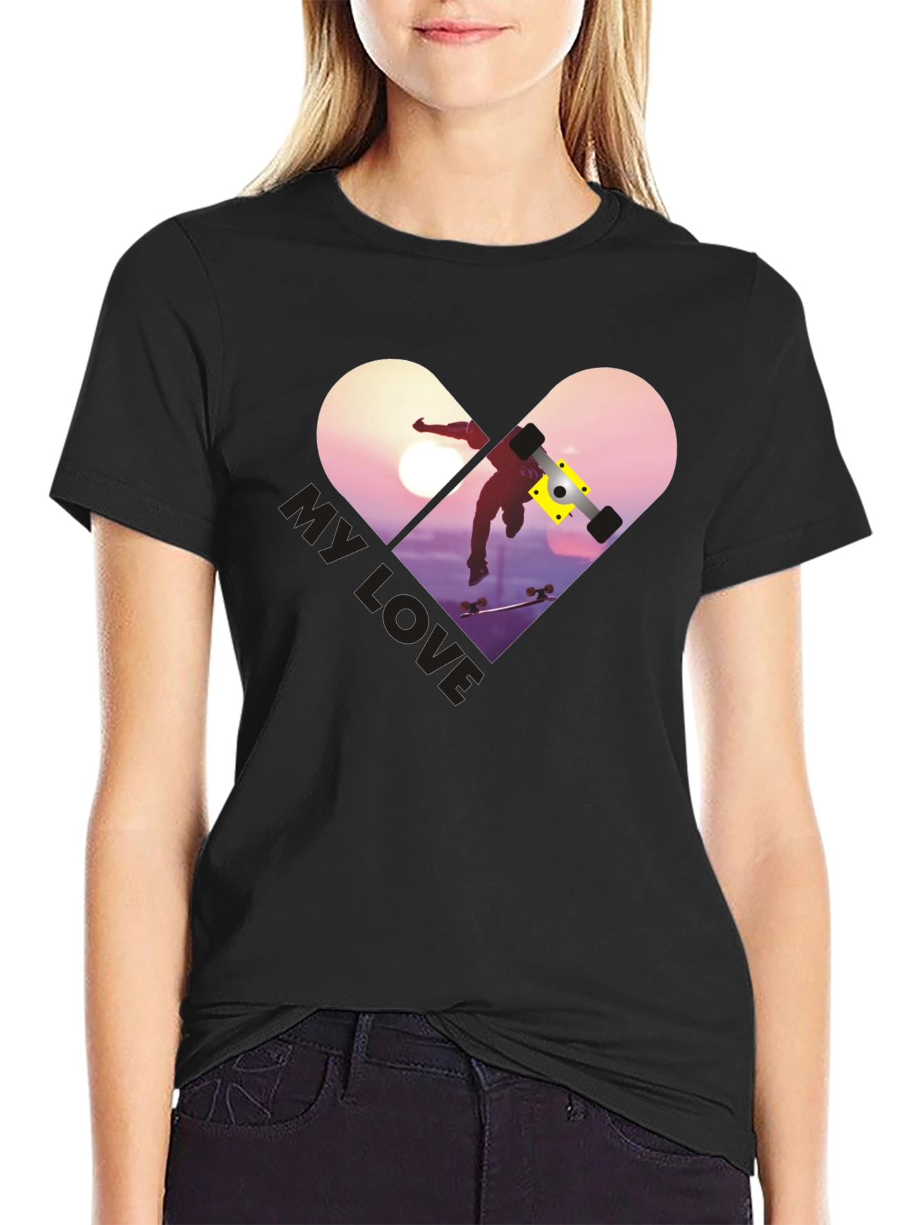 Skateboarding My Love T-Shirt - Stylish Graphic Tee